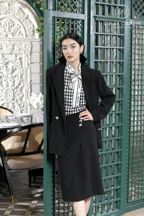 Women's Elegant  Thousand-bird Pattern Suit Set ULA