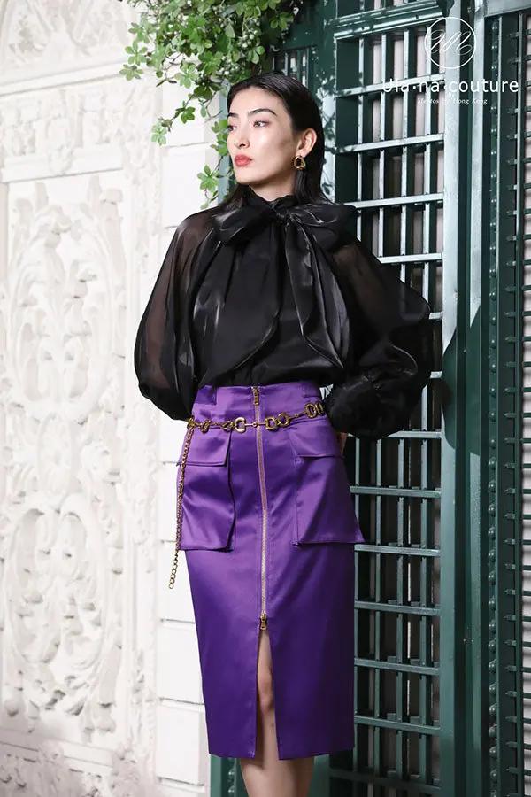 Bow Tie Ruffle Collar Women Shirt ULA