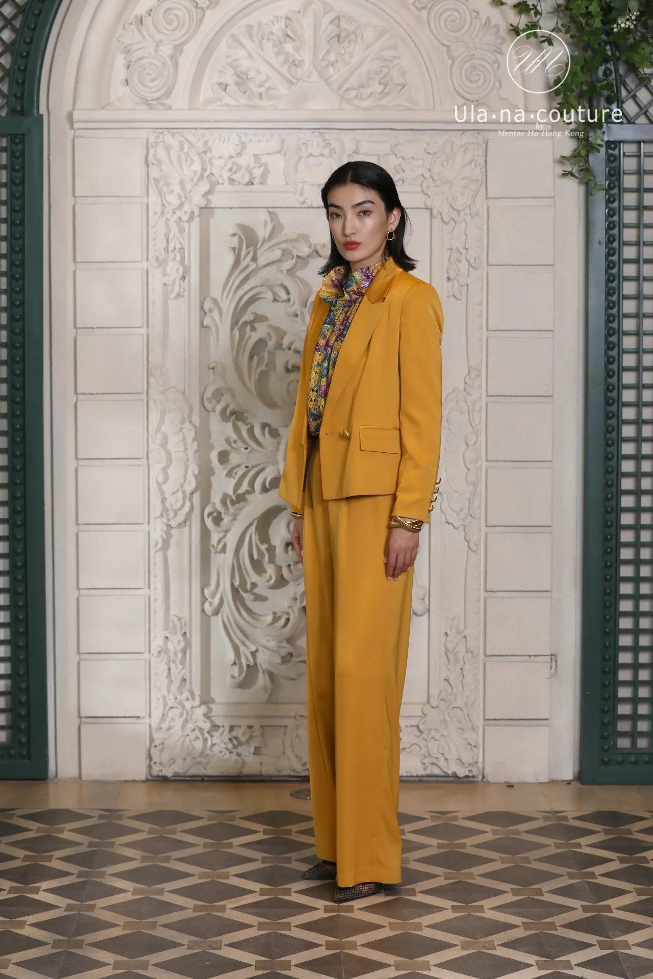 Fragmented Flower Fashion Suit Women's Spring and Autumn Loose Vintage Top Fashion Temperament Suit Coat Three Piece Set ULA