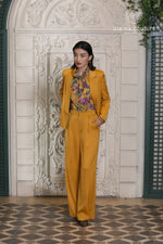 Fragmented Flower Fashion Suit Women's Spring and Autumn Loose Vintage Top Fashion Temperament Suit Coat Three Piece Set