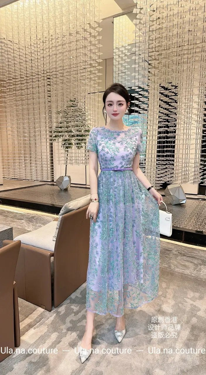 Enchanting Embroidered Maxi Dress ULA