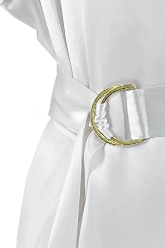 French high-end and elegant temperament, waistband pleated texture, shirt skirt, summer design sense, dress ULA