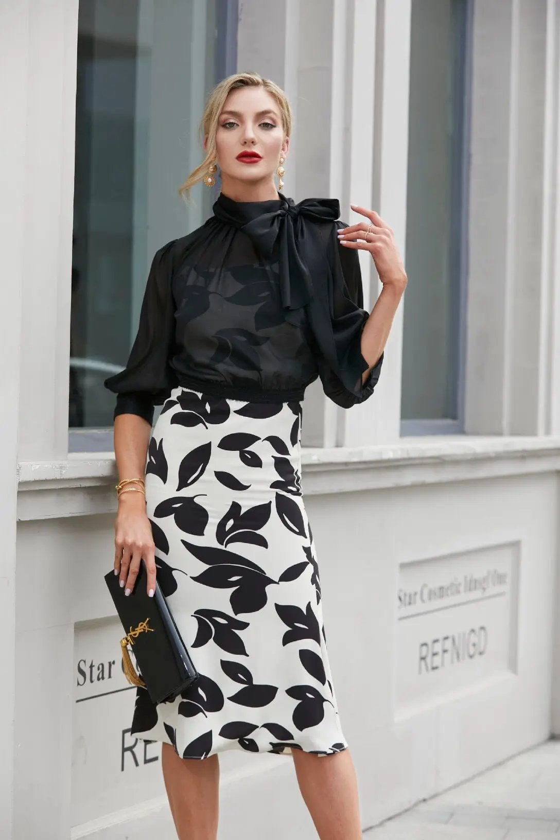 Stylish Black - and - White Ensemble ULA