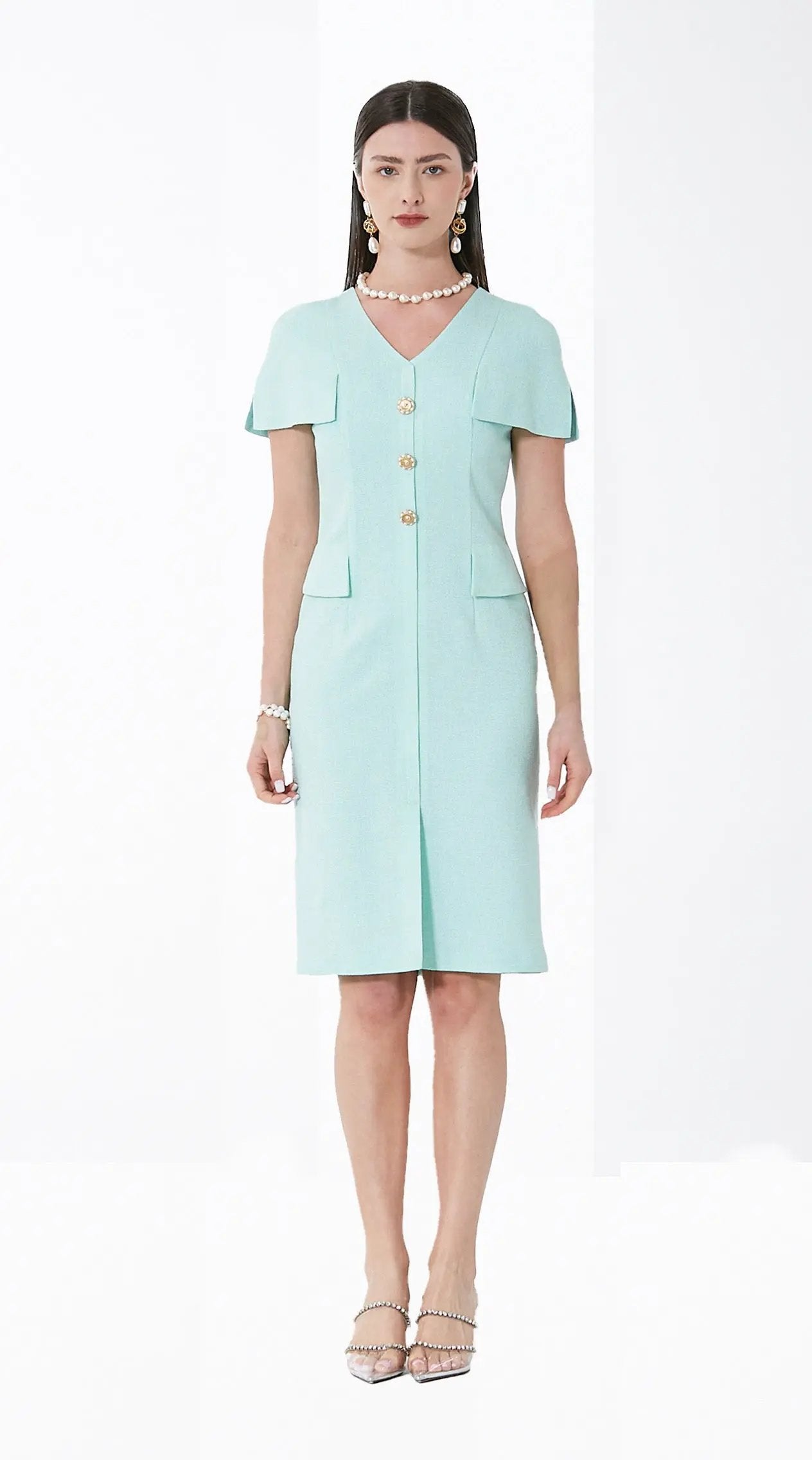 Elegant Mint - Colored Sheath Dress - New Arrival ULA