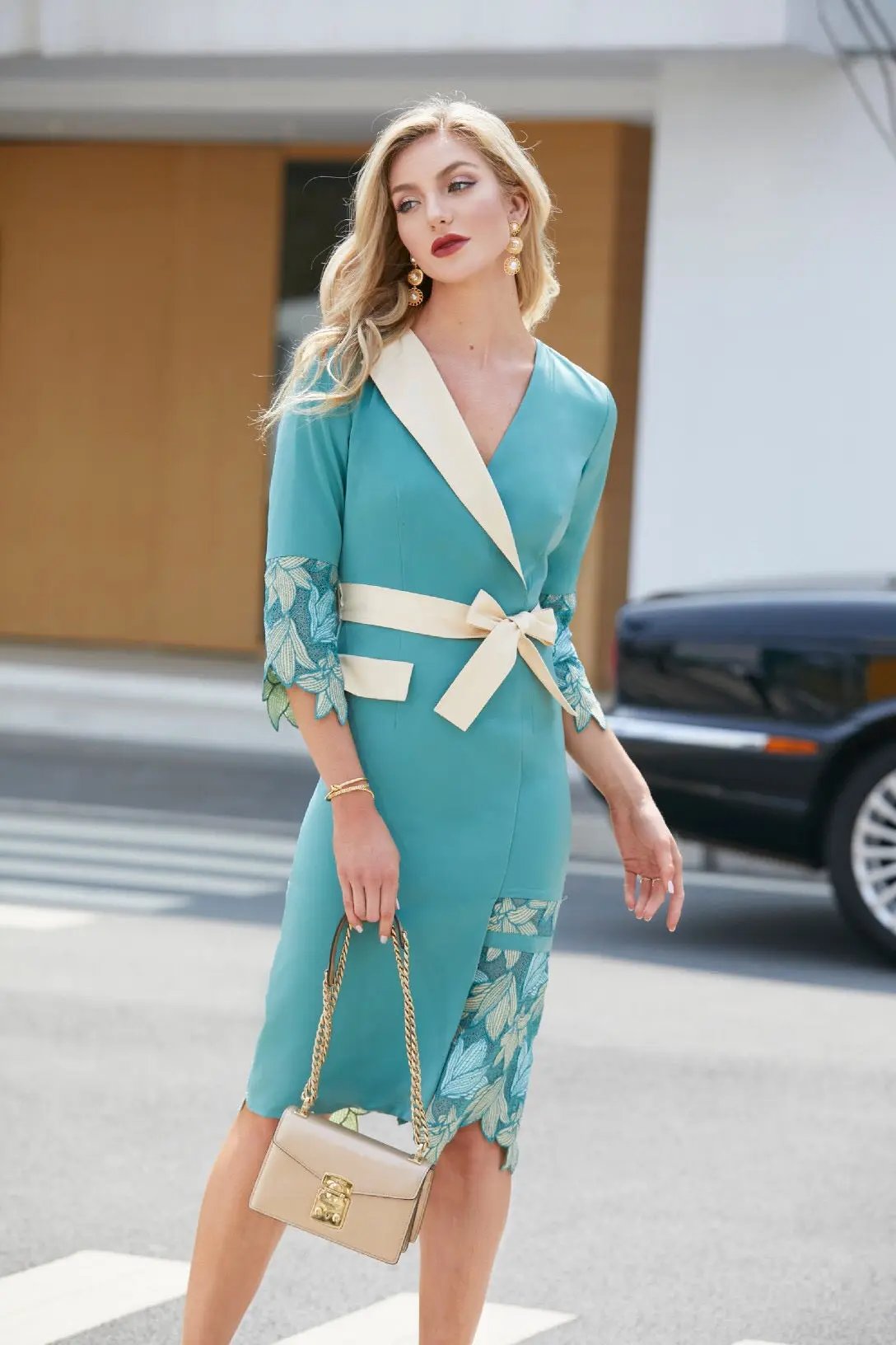 Stunning Teal Wrap Dress - Eye - Catching and Stylish ULA