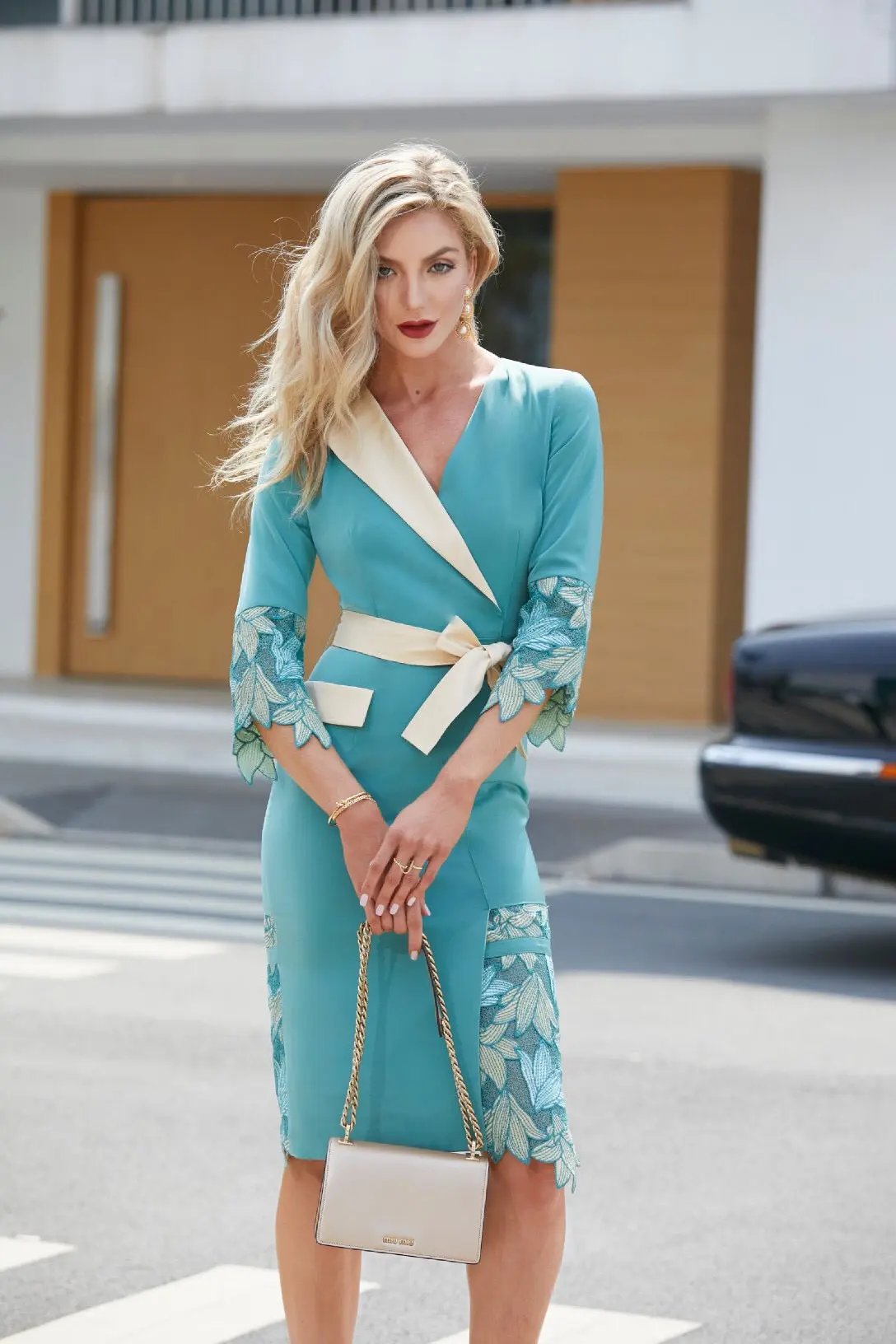 Stunning Teal Wrap Dress - Eye - Catching and Stylish ULA