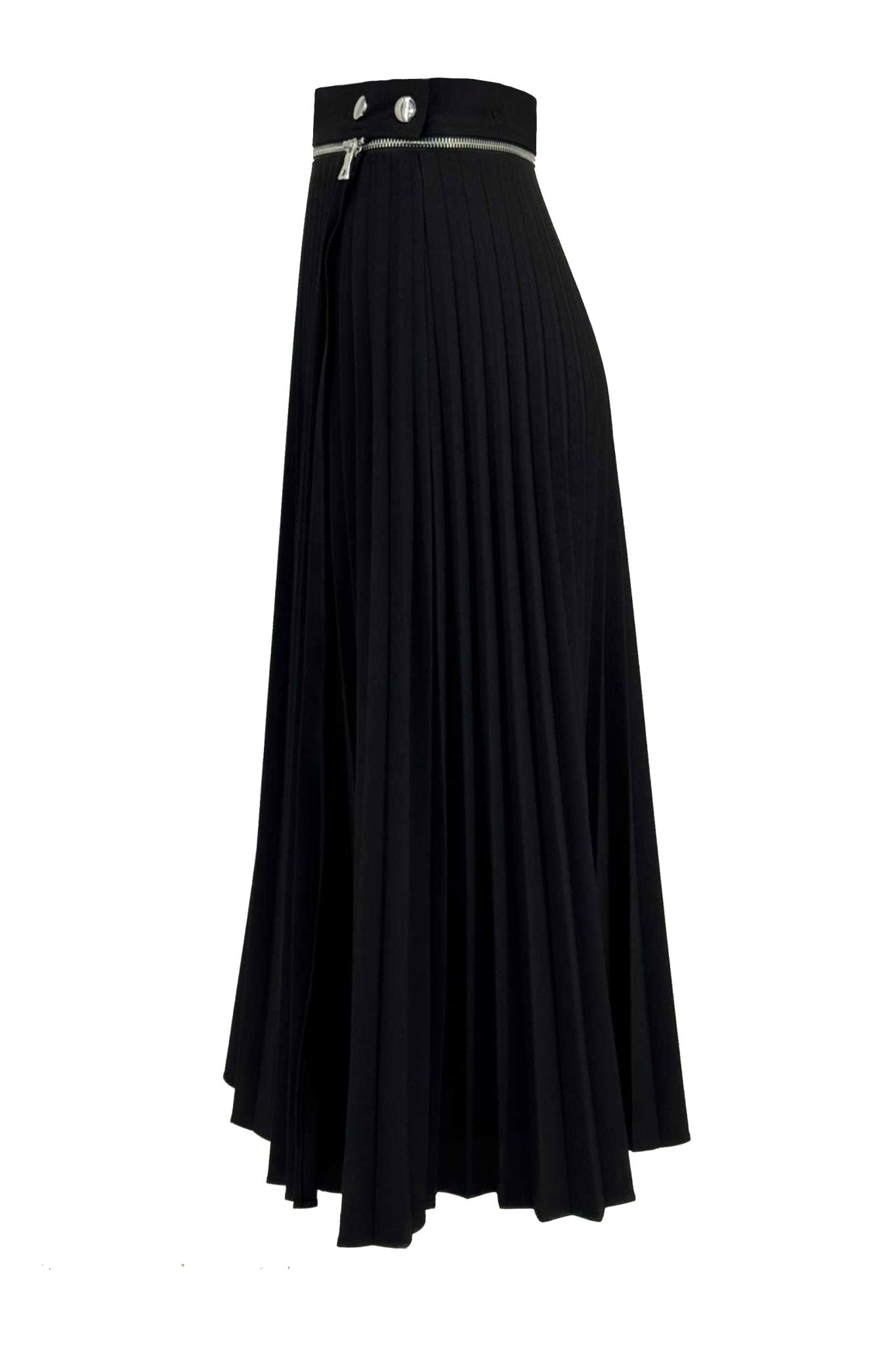 High-Waisted Pleated midi Skirt