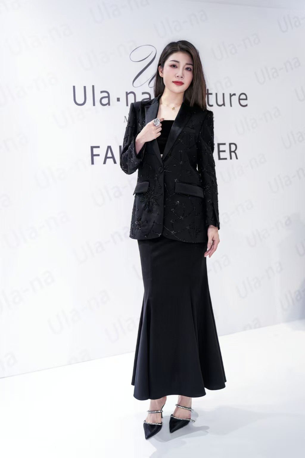 Astralis Embellished Tailored Black Blazer | Luxury  Jacket