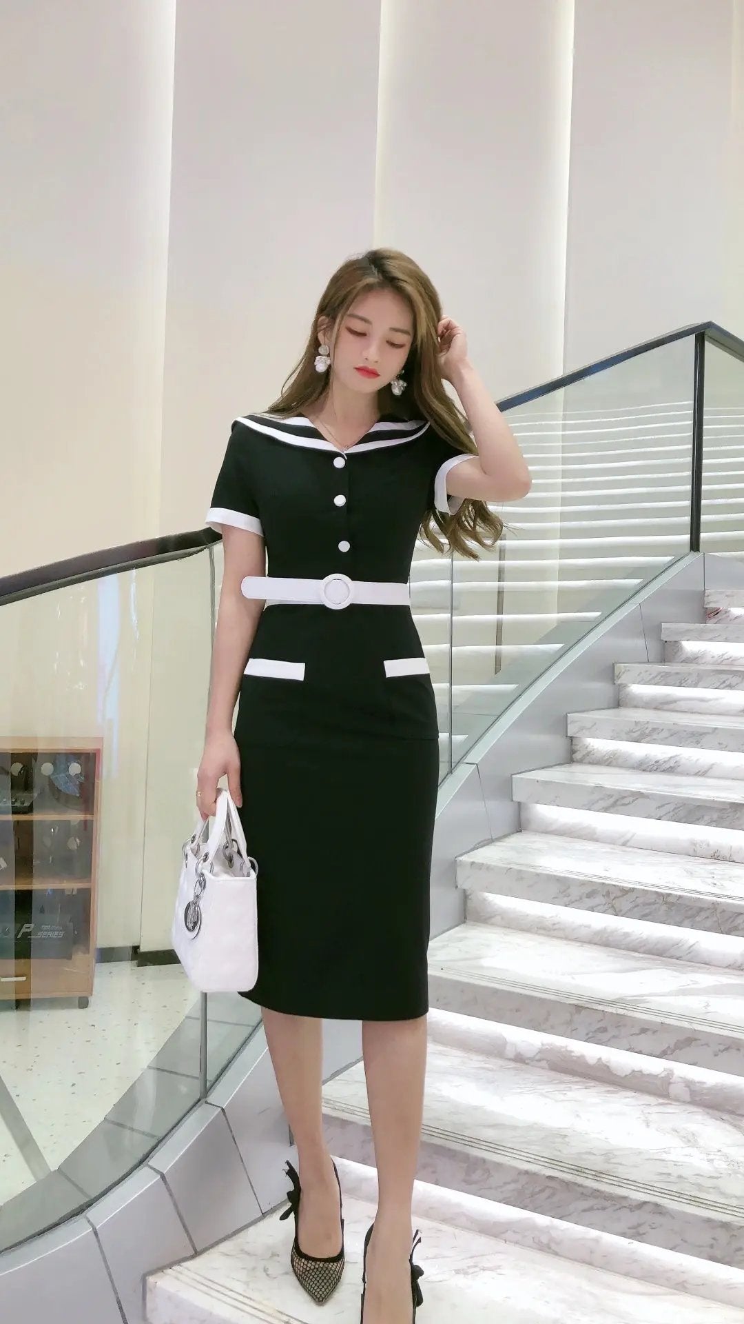 Chic Nautical - Inspired Midi Dress ULA