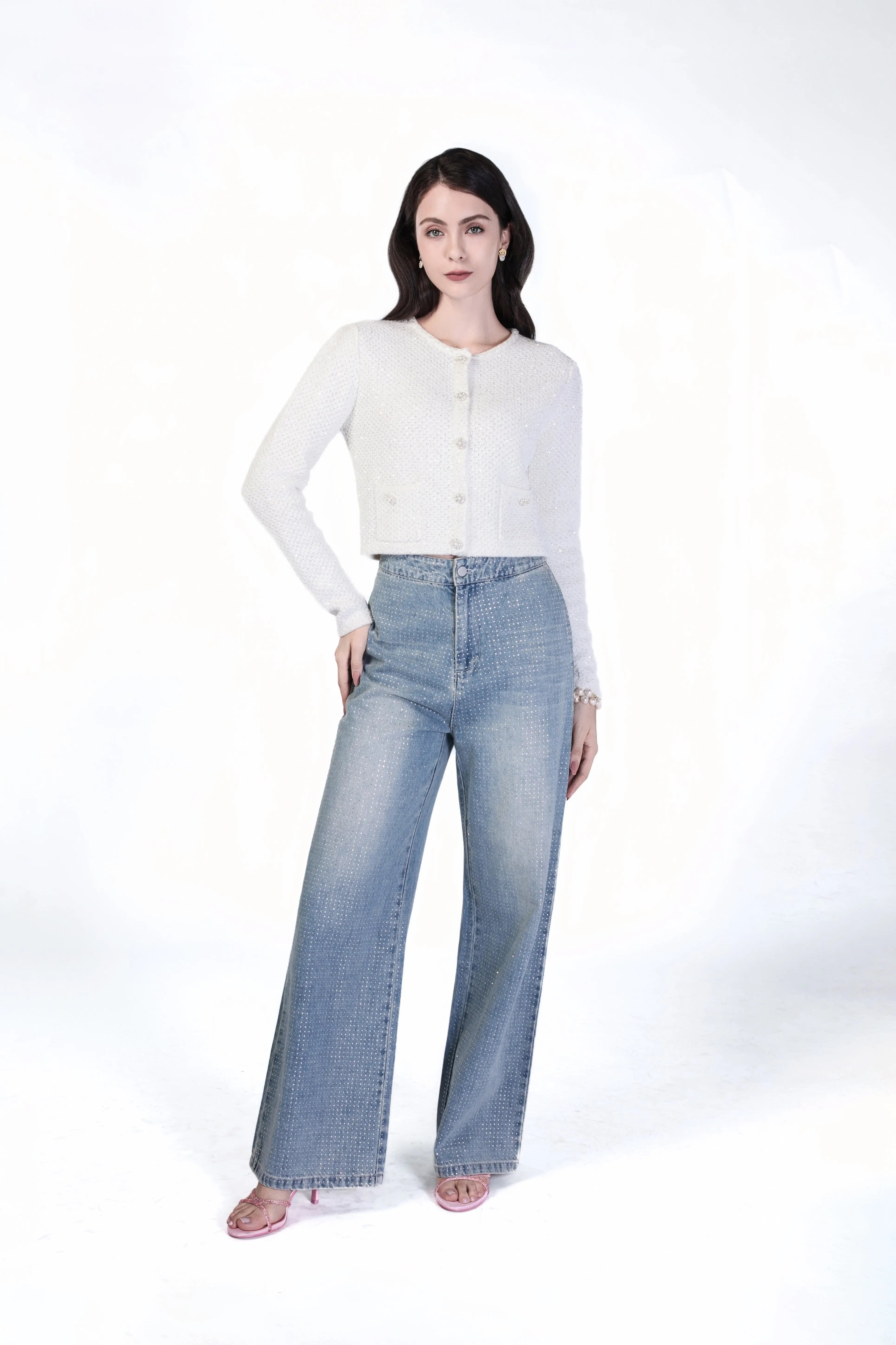 Chic Sleeveless Jumpsuit with Mesh Detail ULA