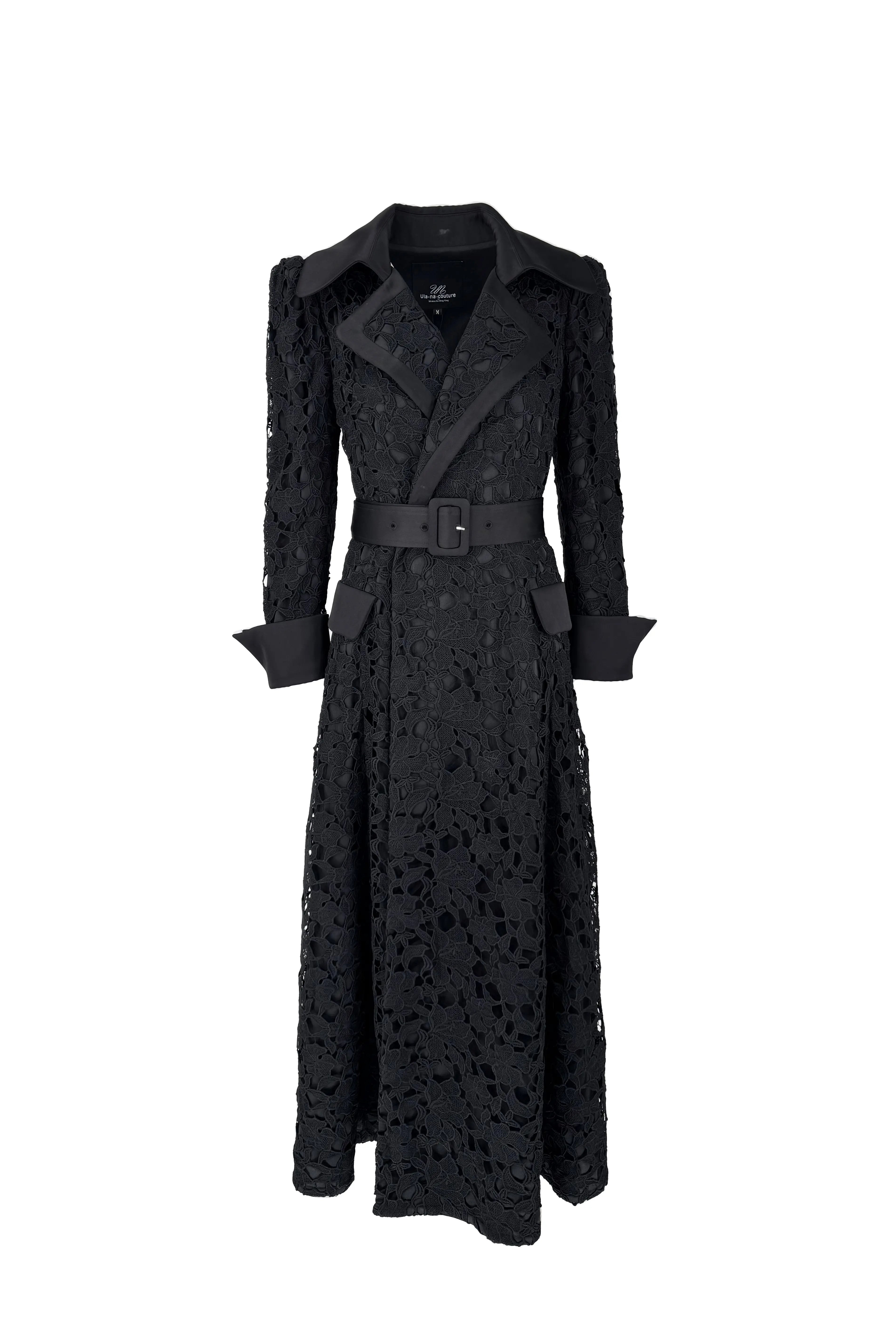 Lace Trench Coat with Belted Waist ULA