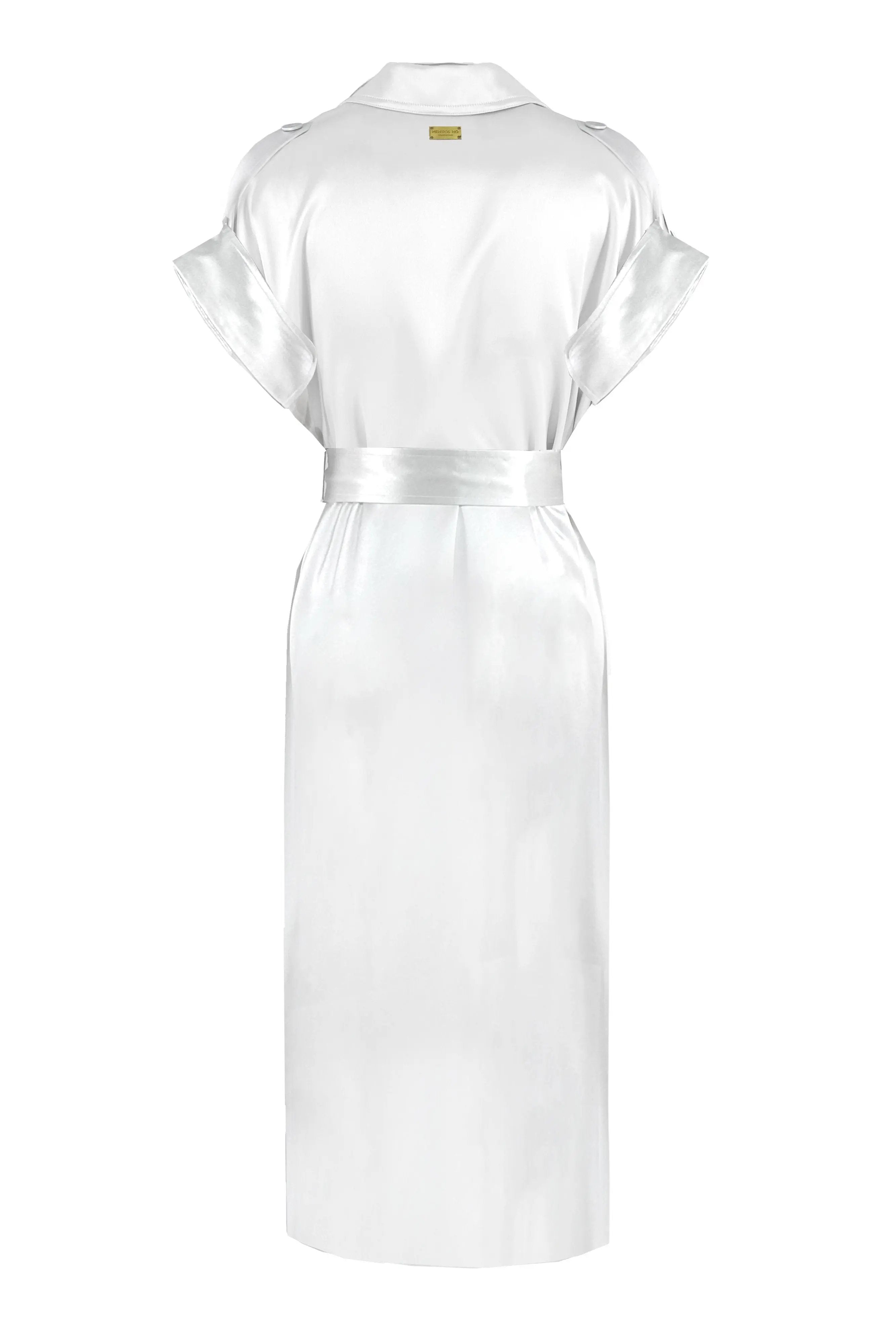 French high-end and elegant temperament, waistband pleated texture, shirt skirt, summer design sense, dress ULA