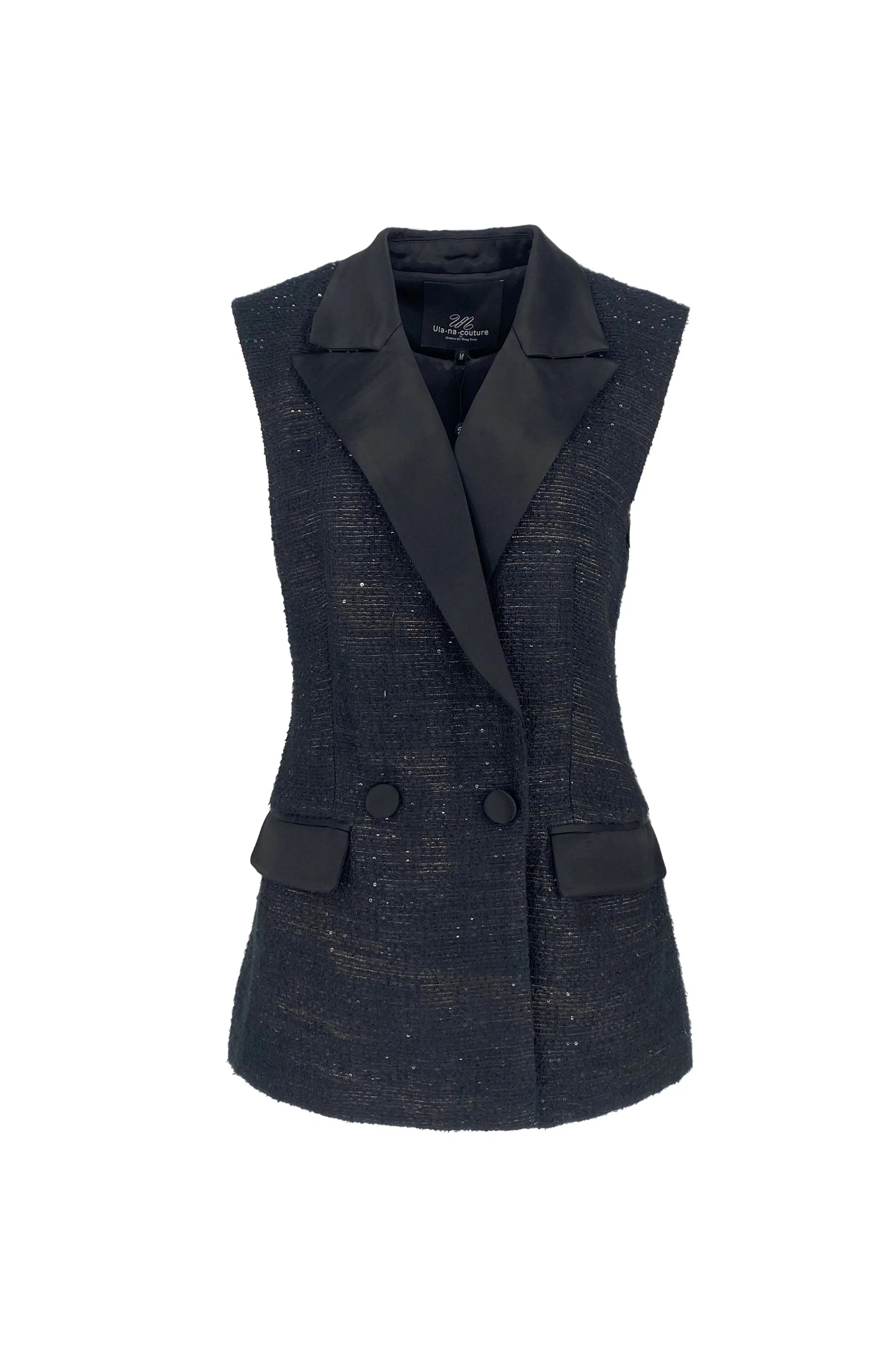 Stylish Black Vest with Pockets ULA