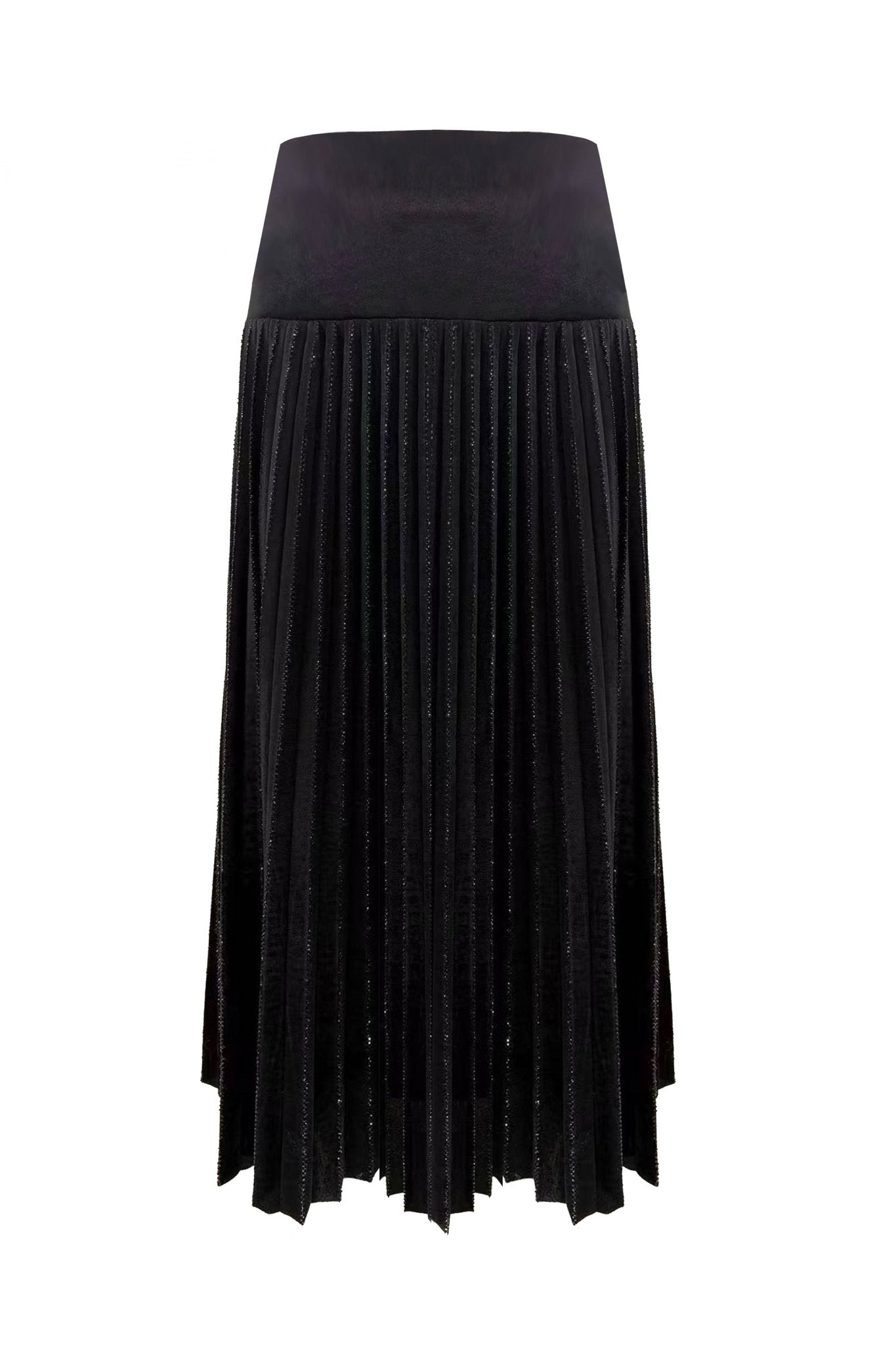 Shimmer Pleated Maxi Skirt