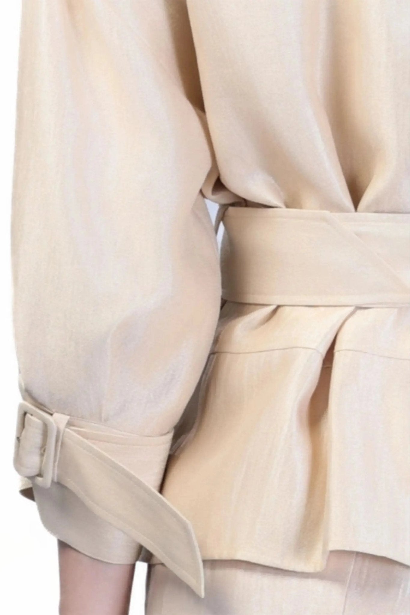 Chic Black Wrap Jacket and Flare Pants Set ULA