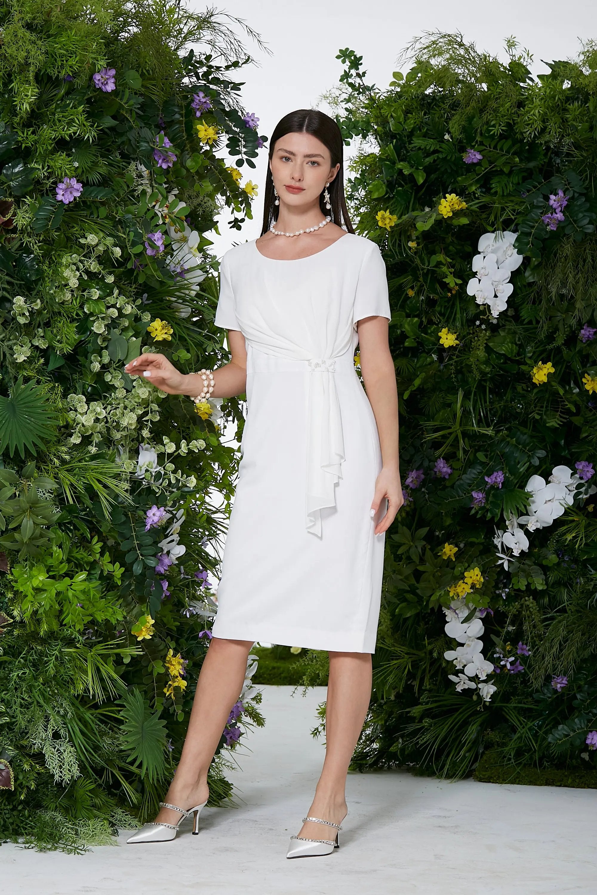 Classic Dress with Pearl Accents ULA