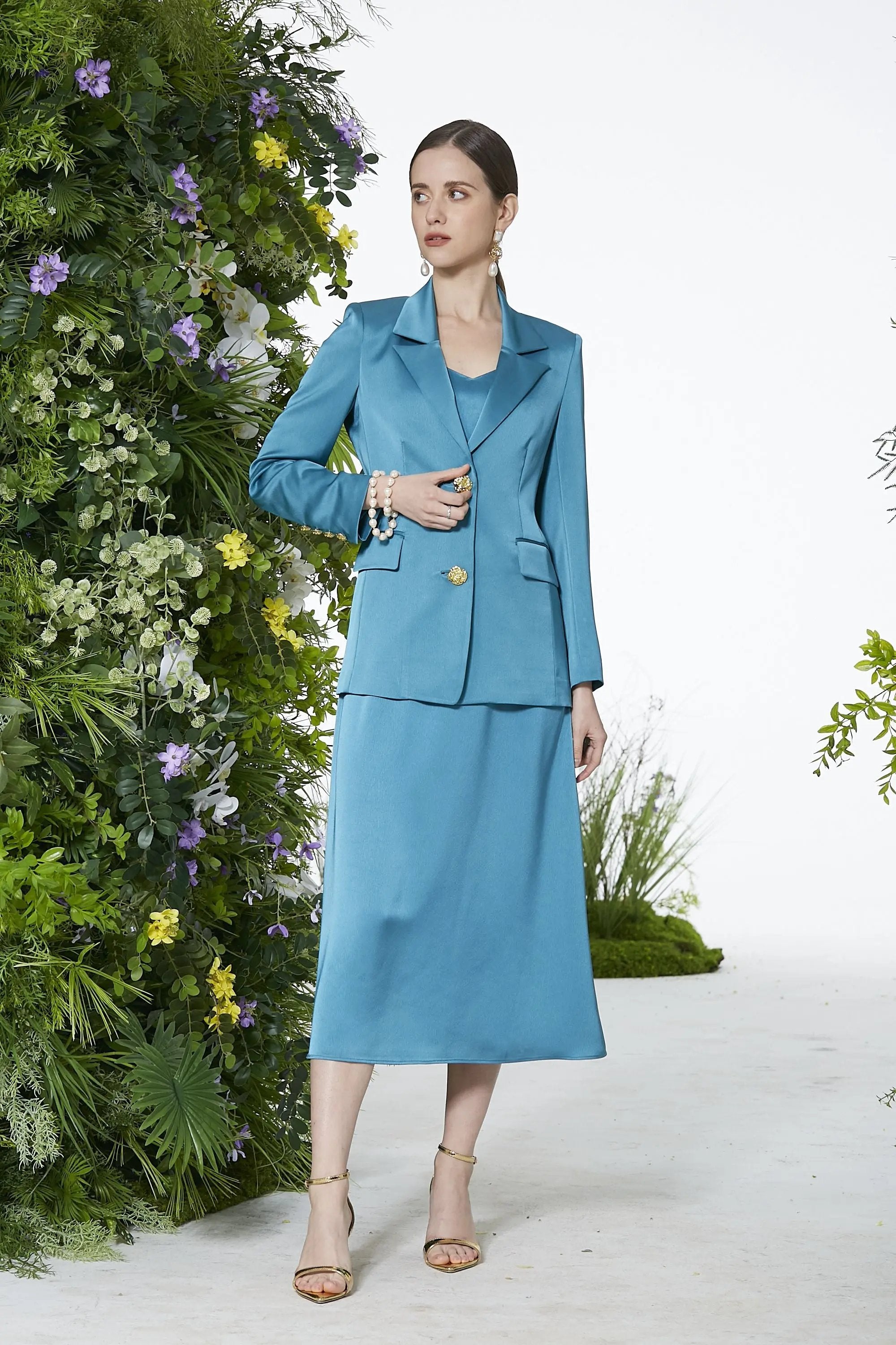 Ladies' Spring and Summer Temperament Sim Fit Long Set Skirt ULA