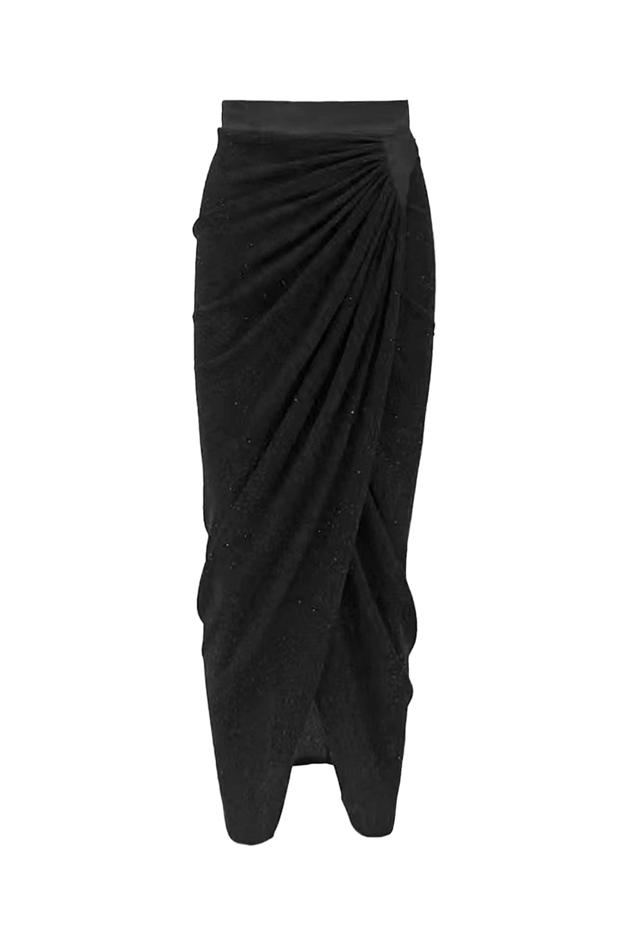 Glamourous Black V-Neck Evening Gown ULA