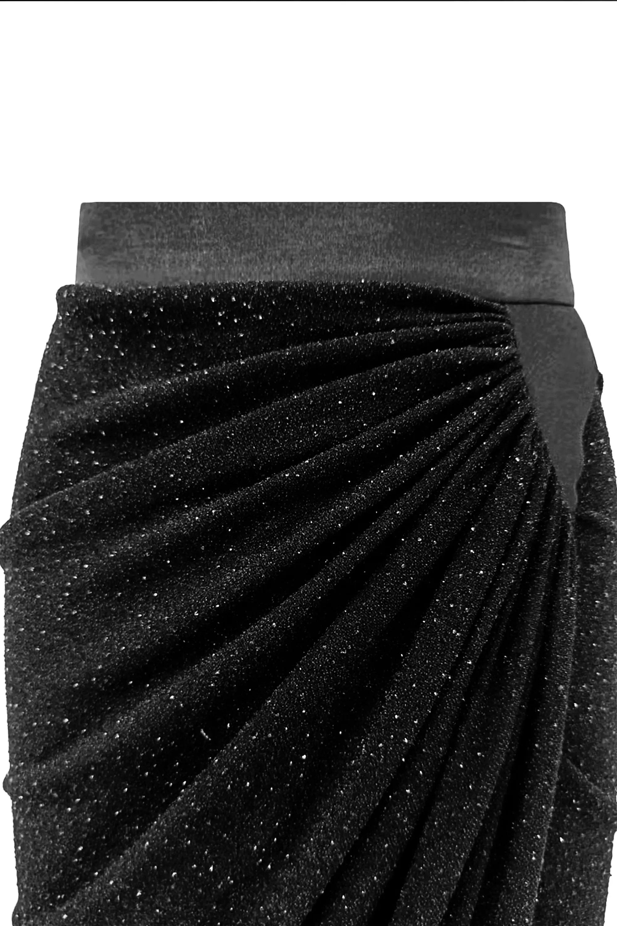 Glamourous Black V-Neck Evening Gown ULA