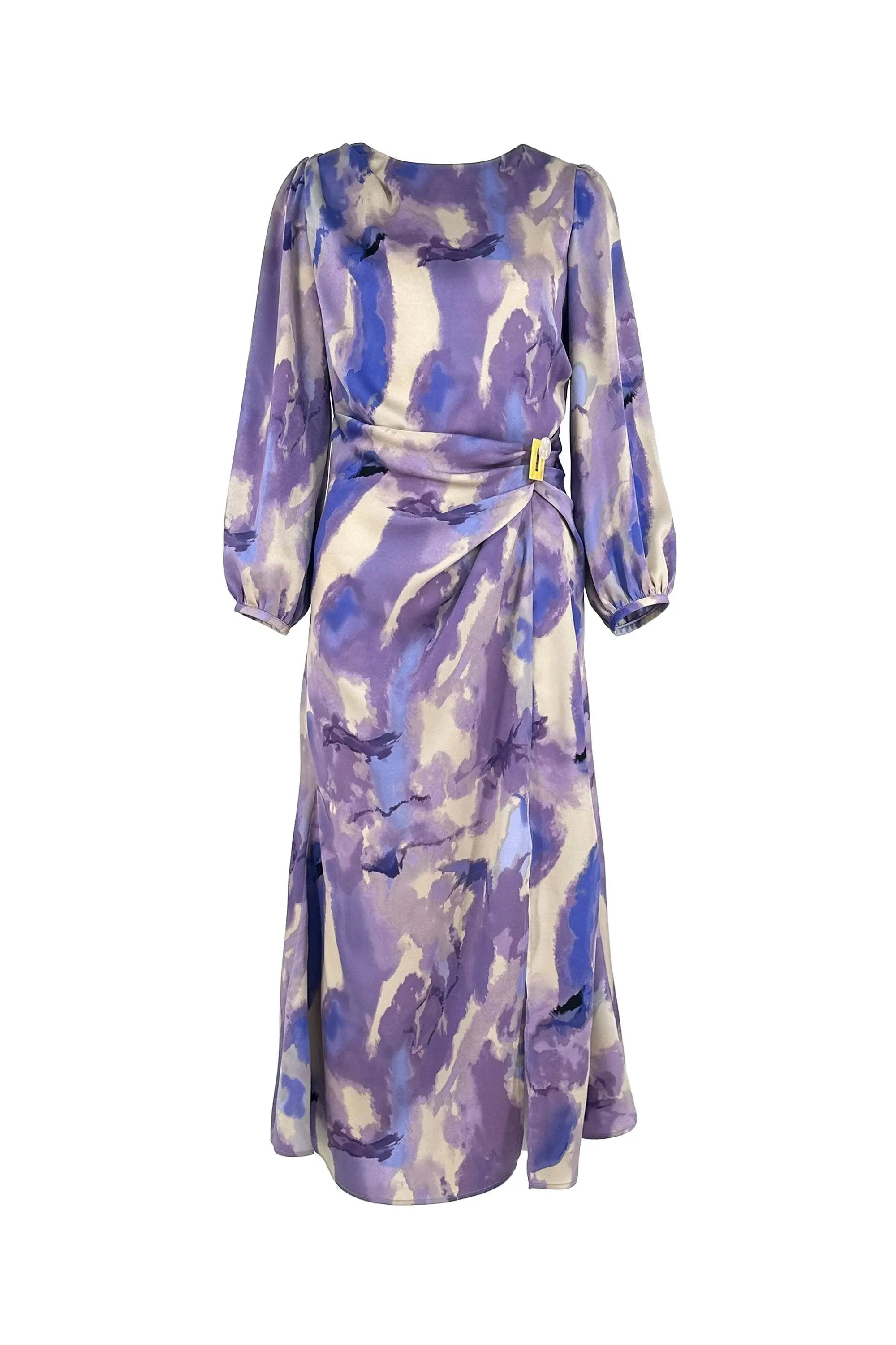 Women’s Elegant knee-length With a Watercolor Dress ULA
