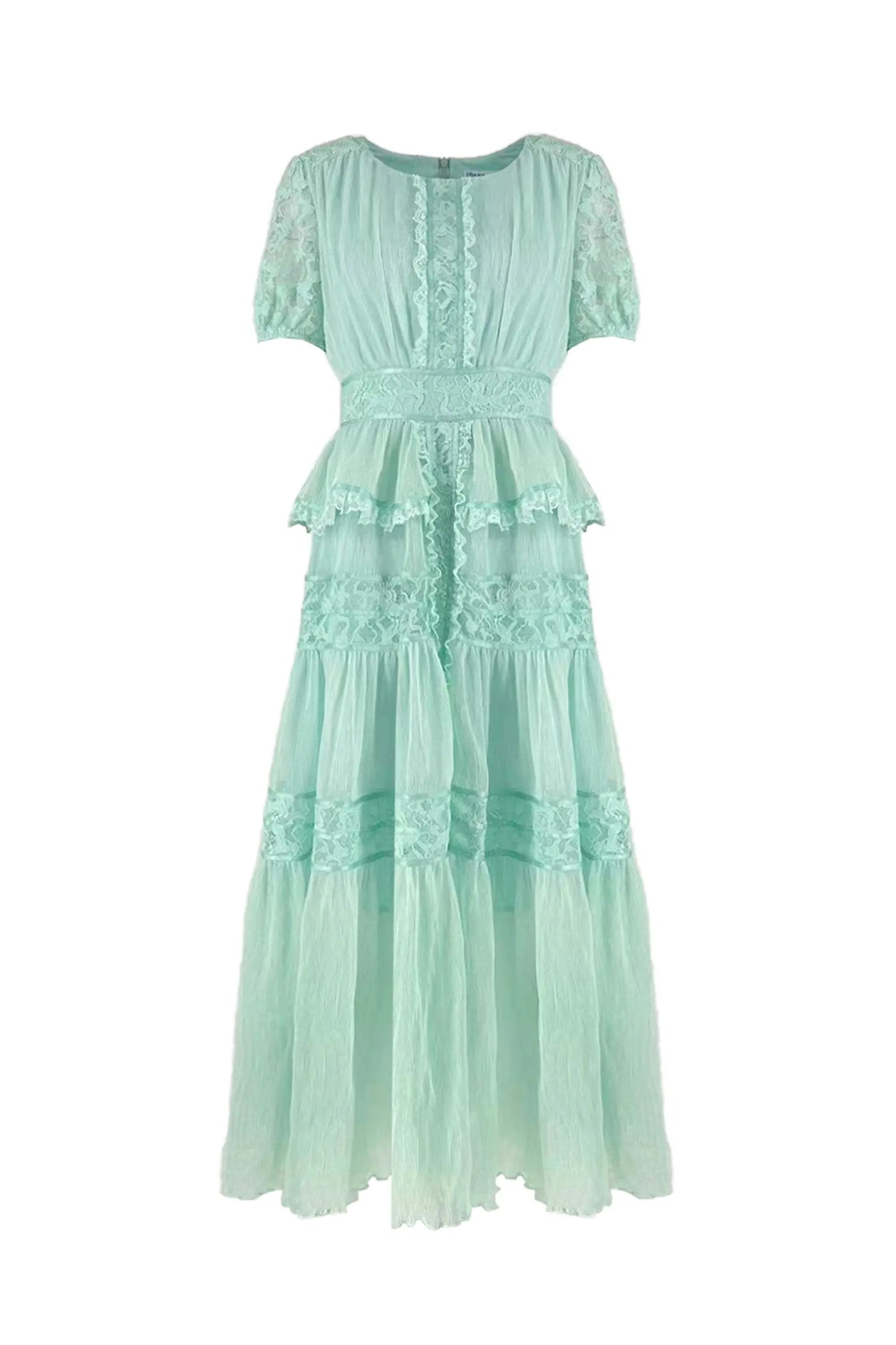 Women’s Romantic Tiered Lace Victorian-Inspired Dress ULA