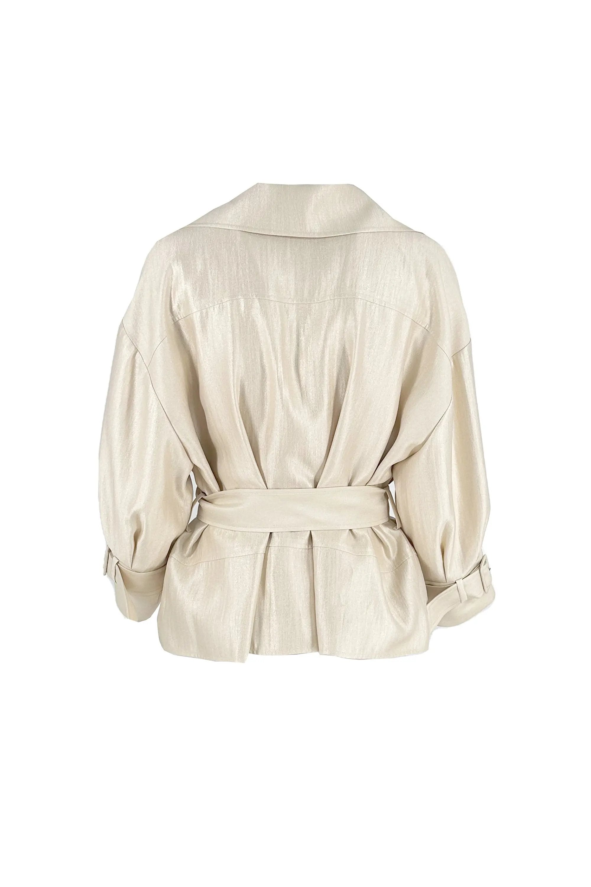 Chic Black Wrap Jacket and Flare Pants Set ULA