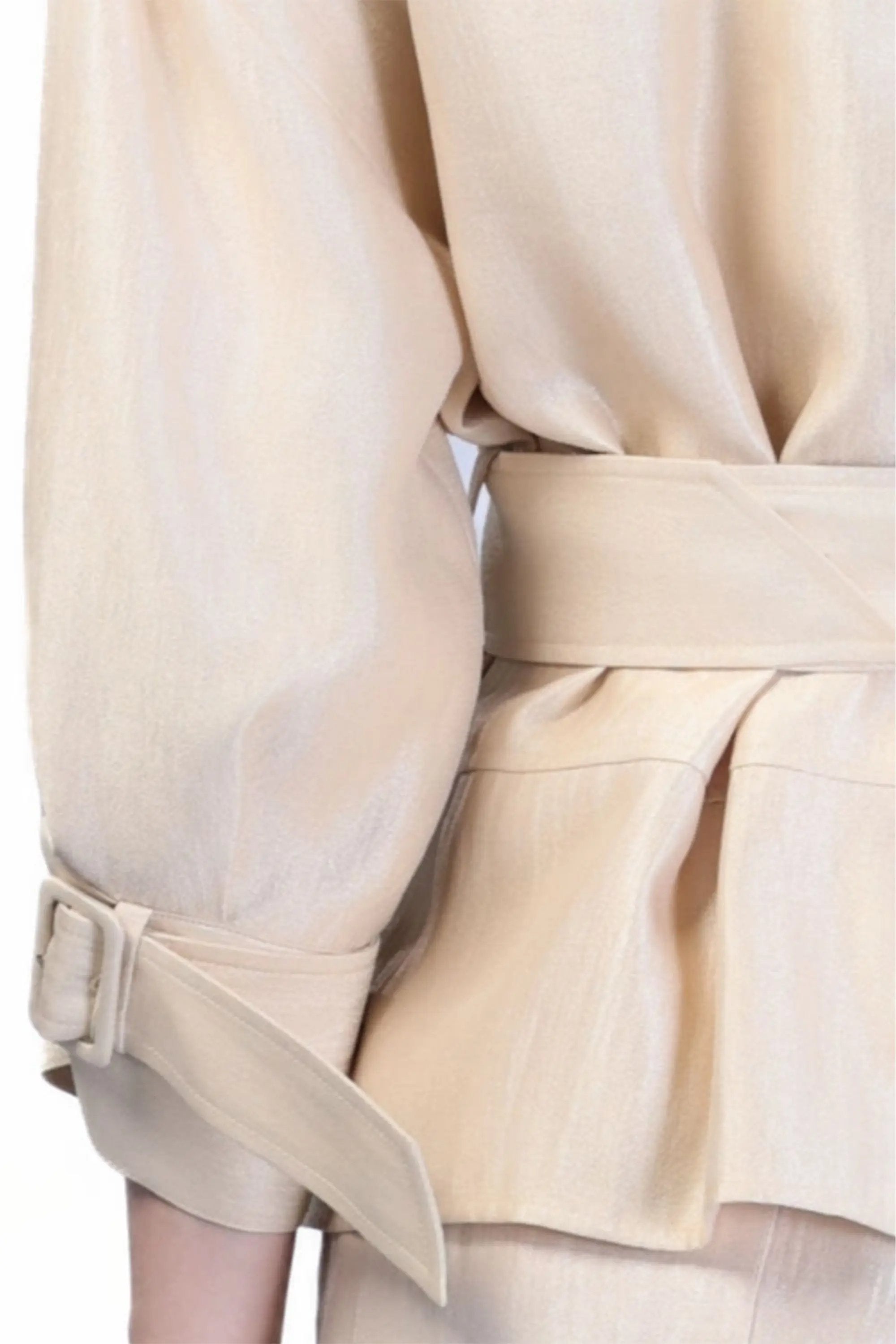 Chic Black Wrap Jacket and Flare Pants Set ULA