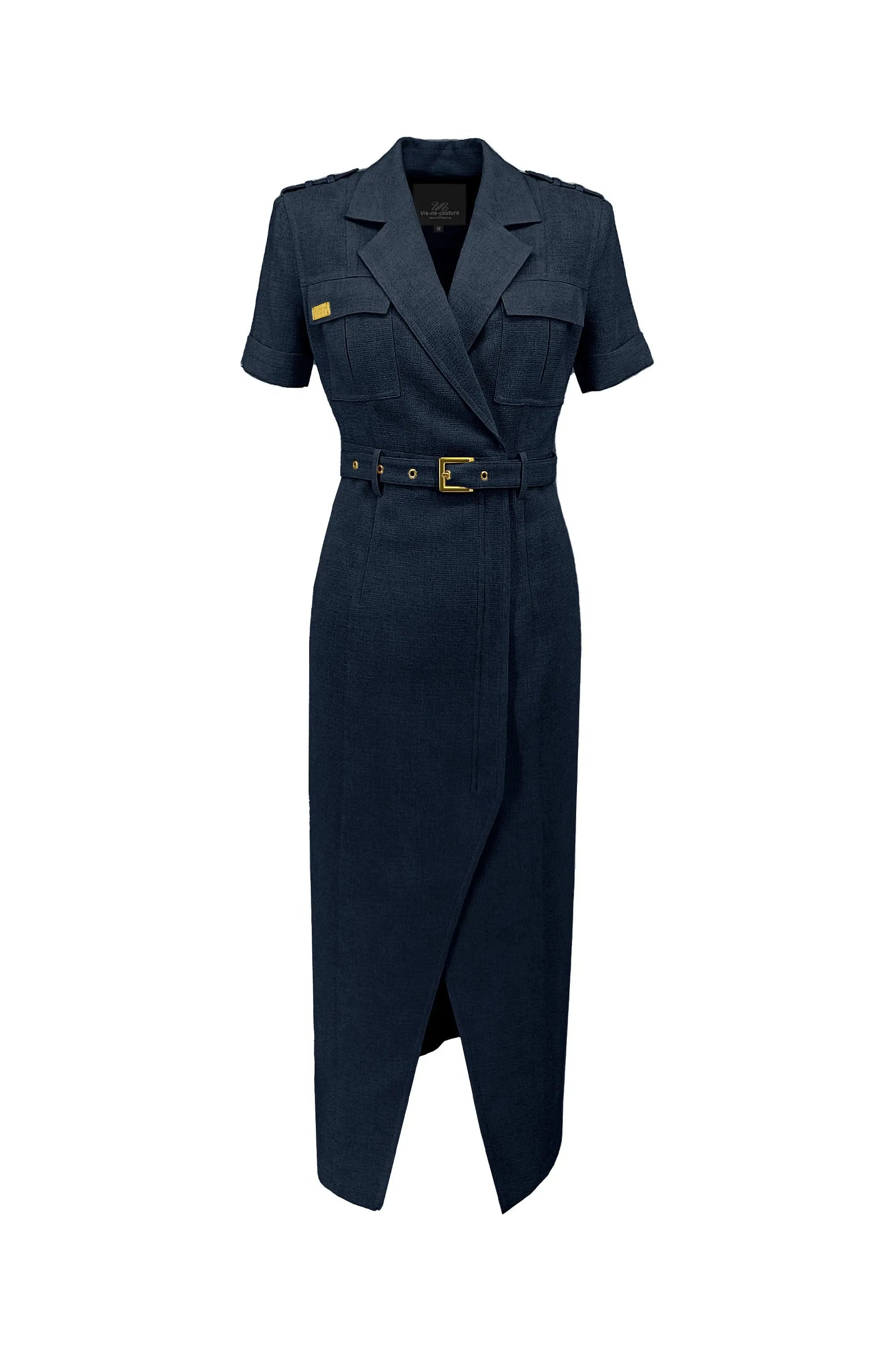 Women’s Summer Temperament Elegance with Nipped Waists V-neck Suit ULA