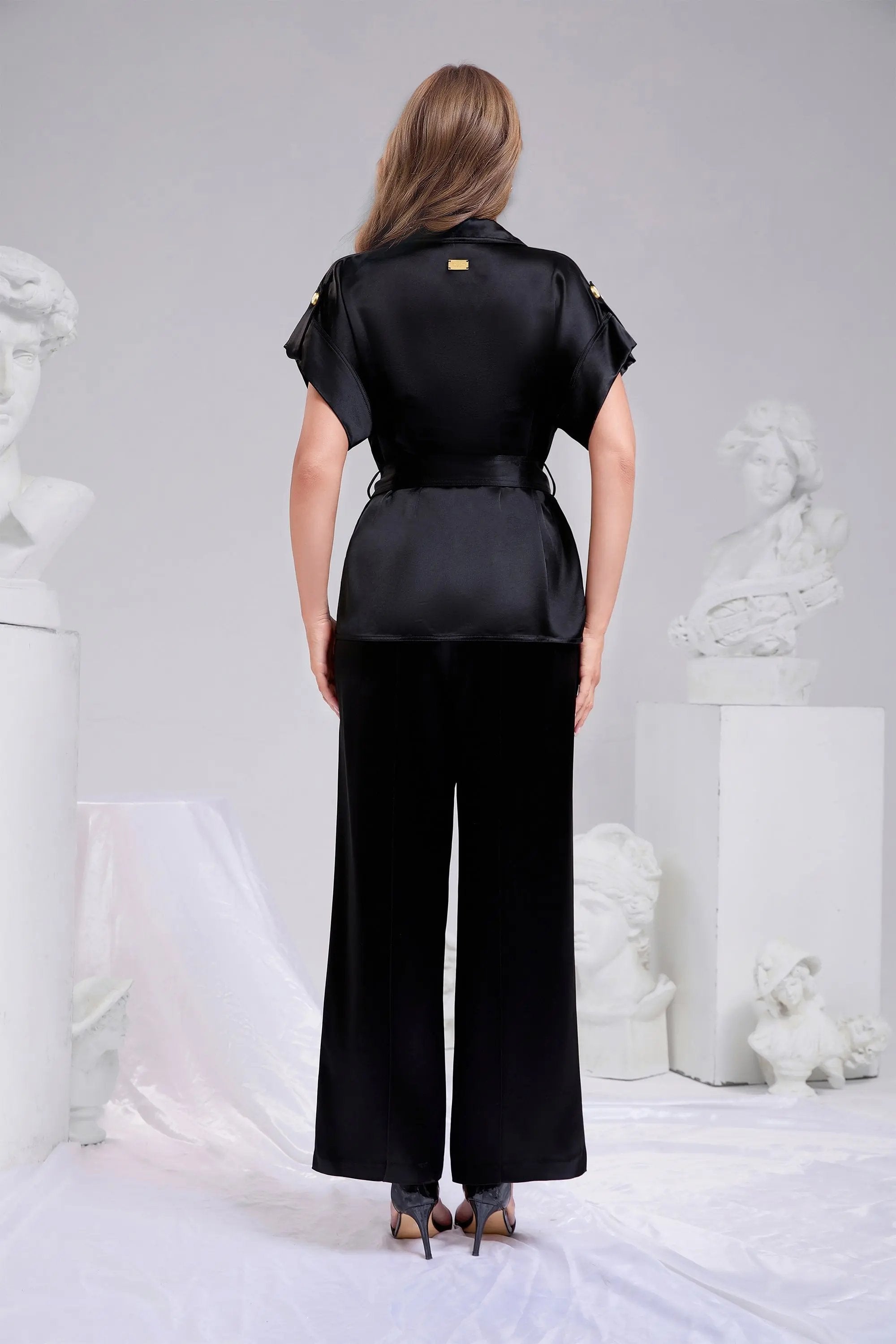 Women’s Spring Temperament  Intellectual V-neck Nipped Wstists Suit ULA