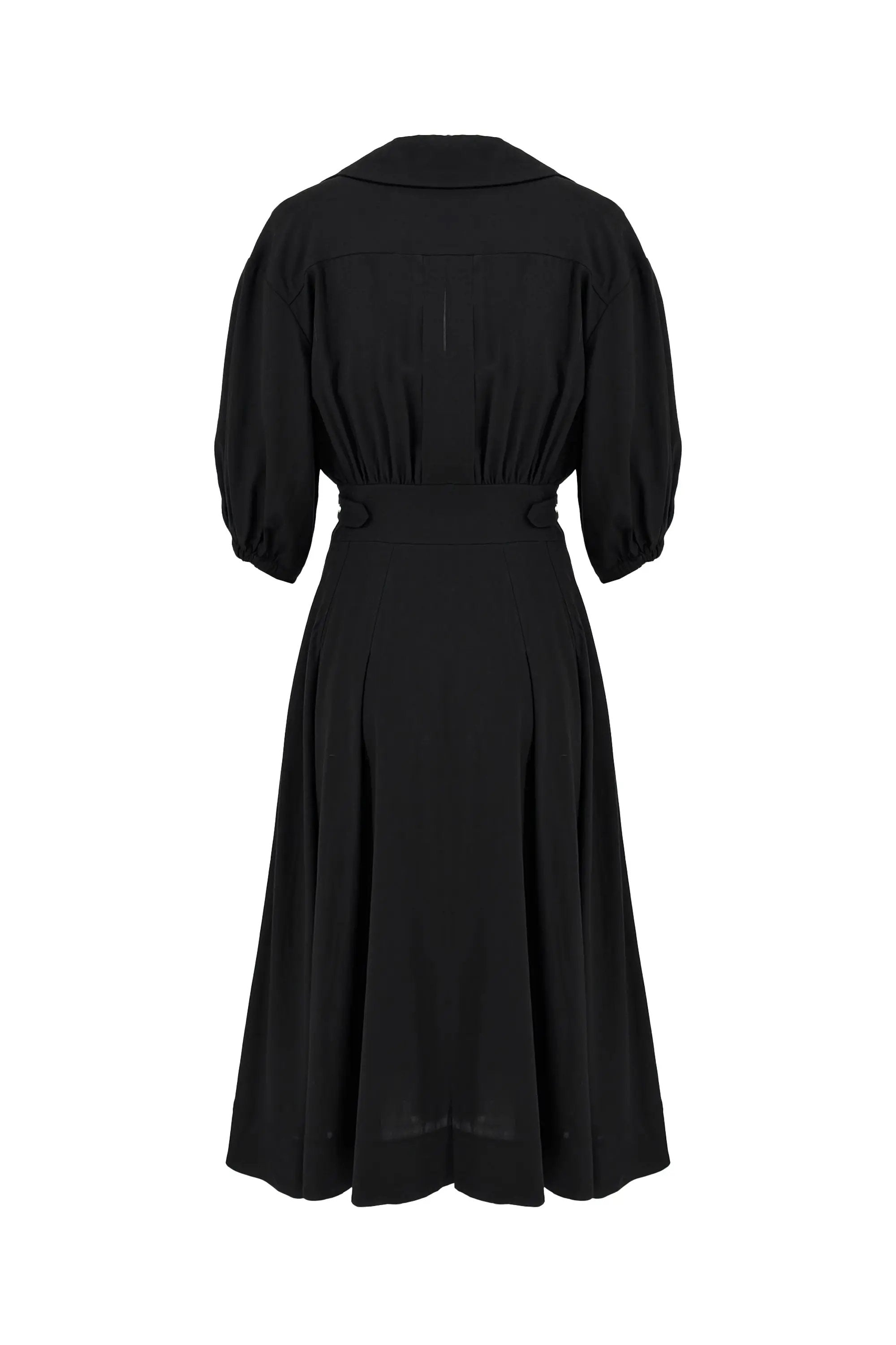 Women’s Spring High Elegant Intellectual V-neck Nipped Waists Dress ULA