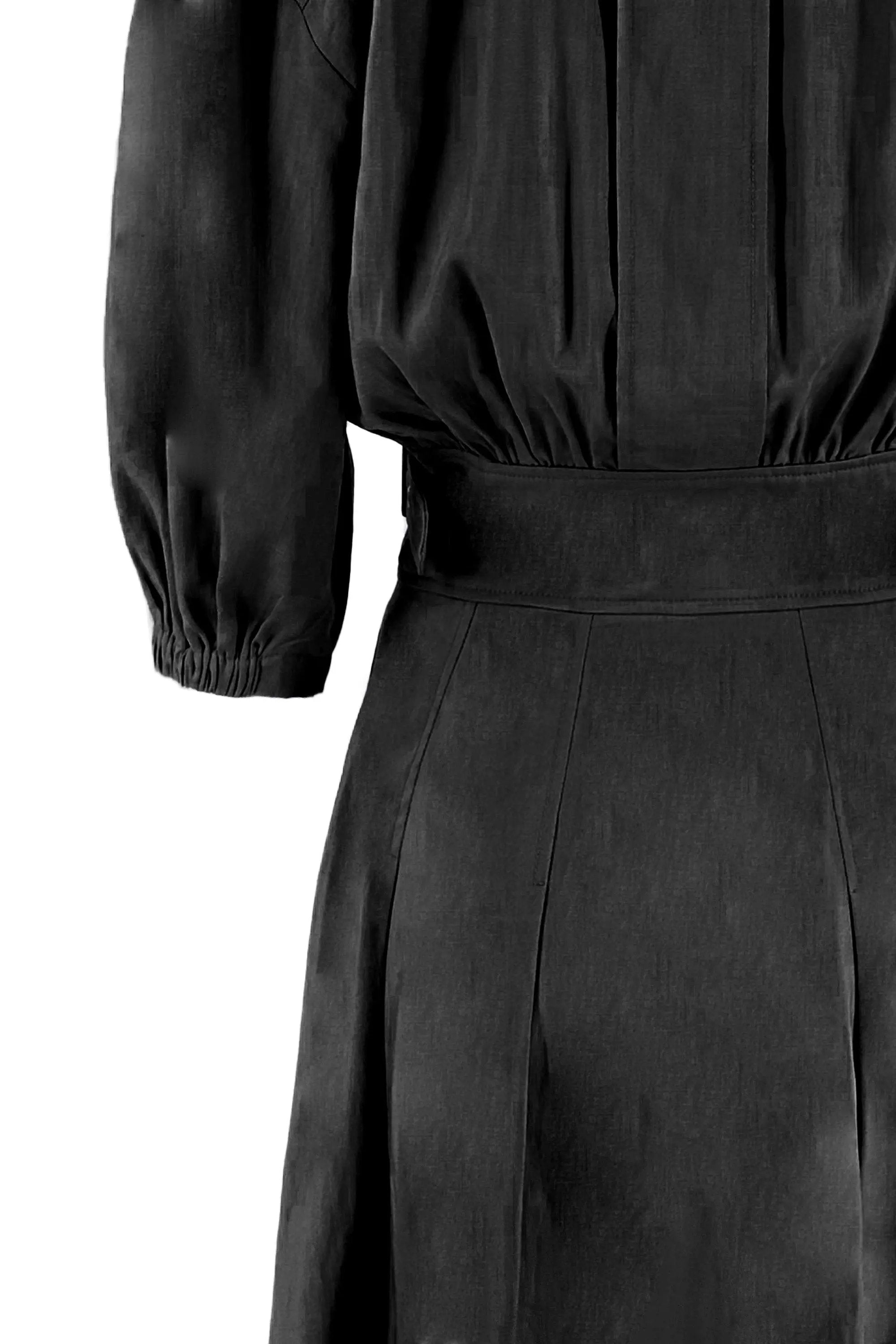 Women’s Spring High Elegant Intellectual V-neck Nipped Waists Dress ULA