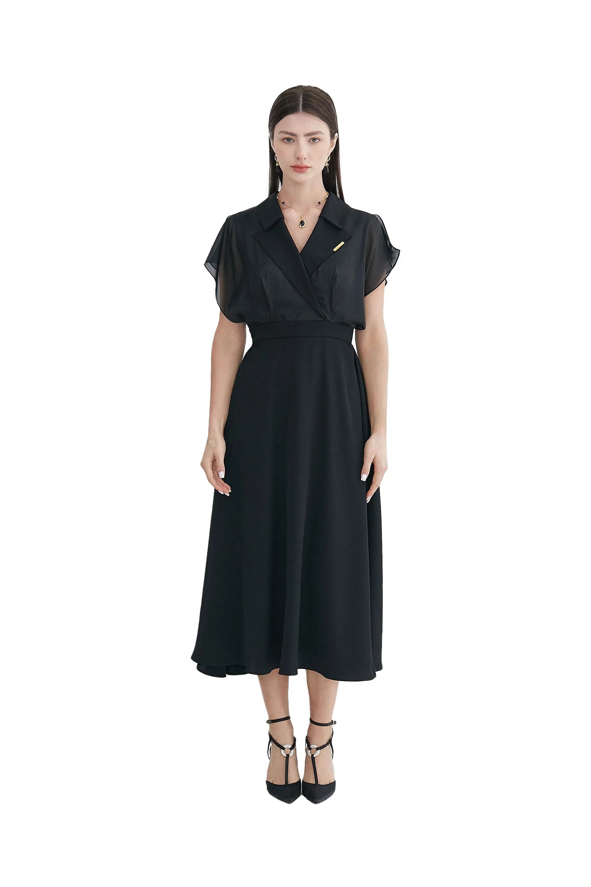 Women’s Summer Temperament Luxury V-neck Dress ULA