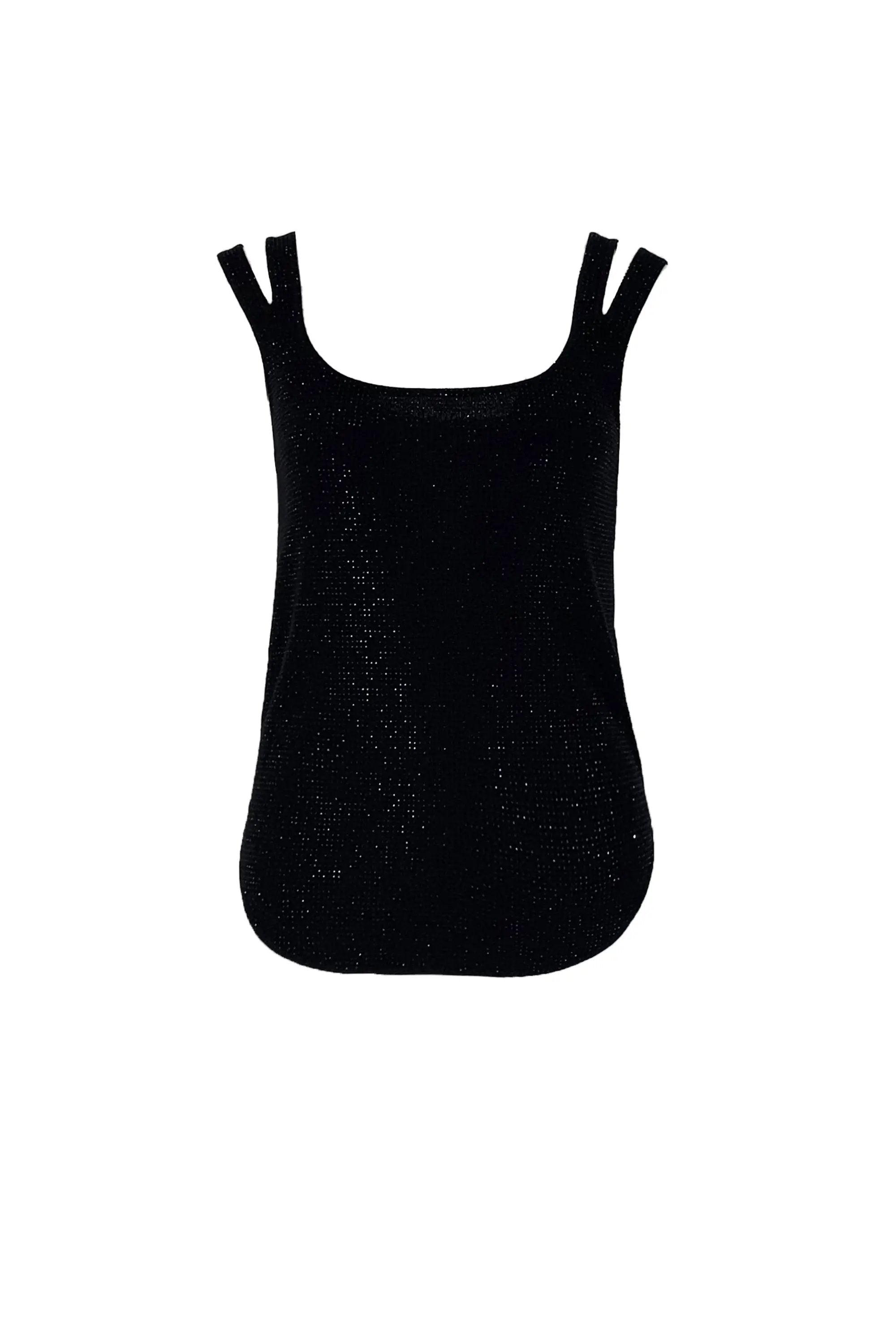 Glamourous Black Sparkle Tank ULA