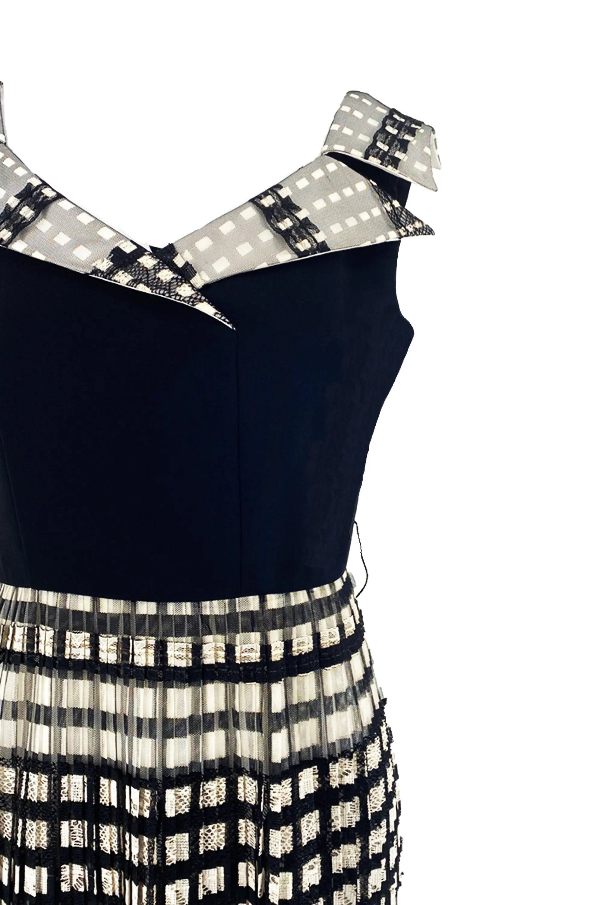 Chic Black and White Checkered Ensemble ULA