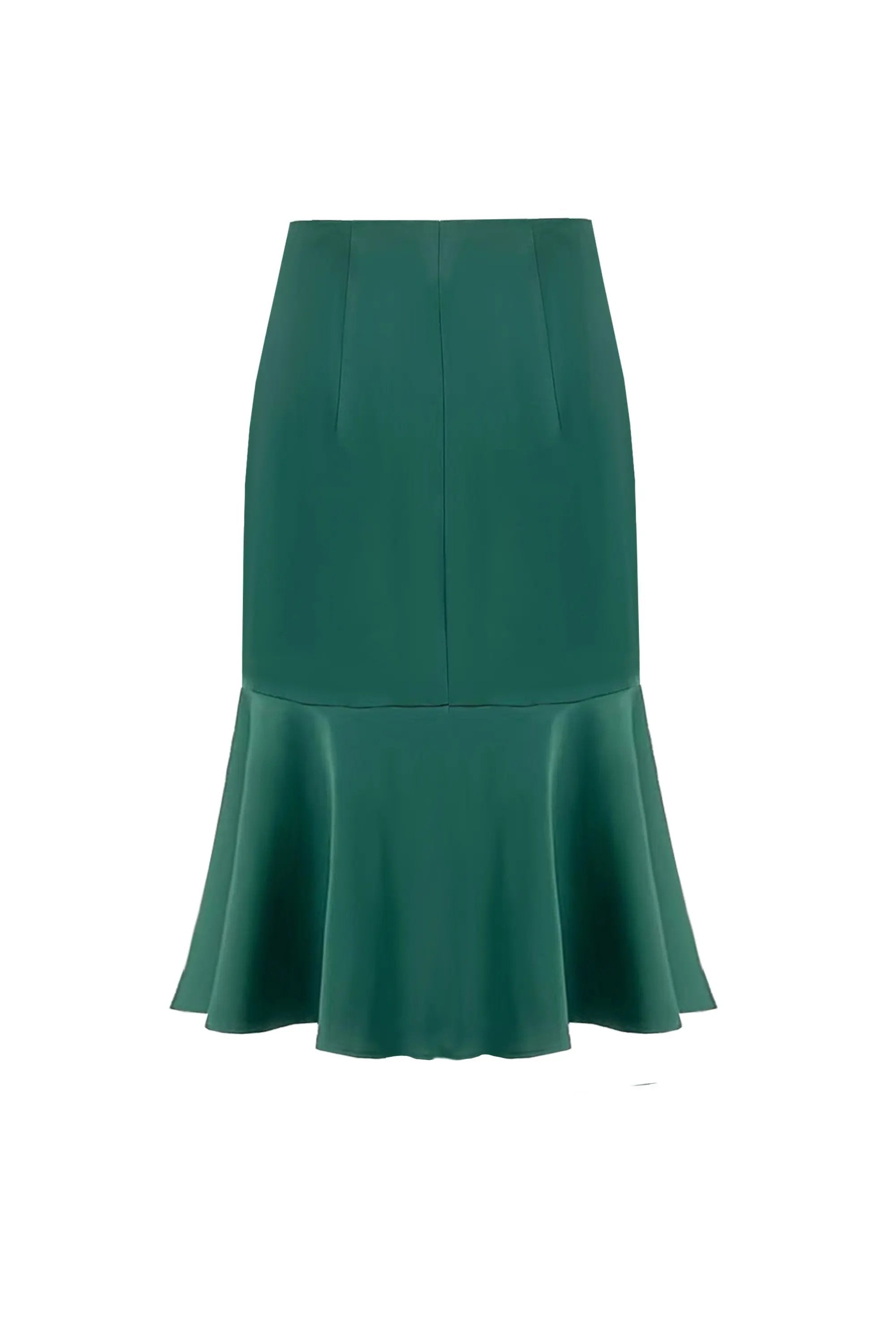 Elegant Green Skirt Suit with Tweed Jacket - Urban Couture Collection ULA