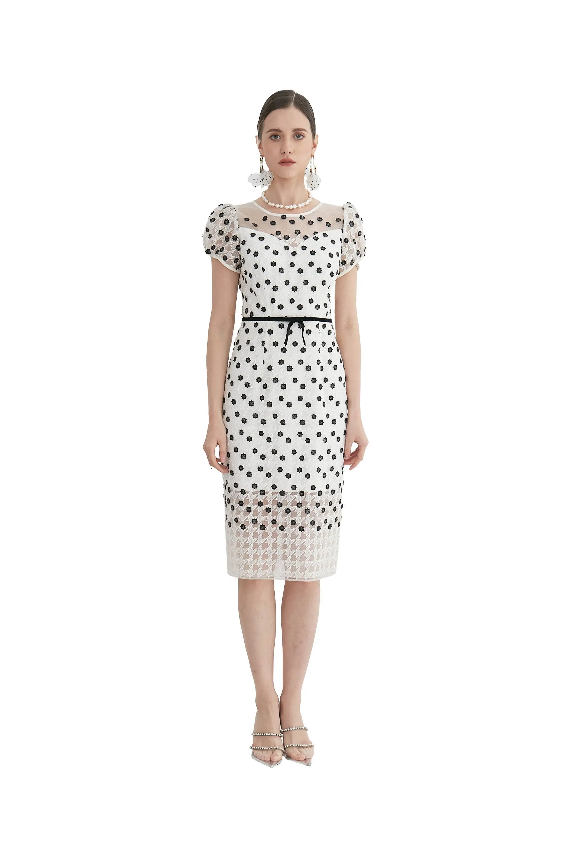 Vintage - inspired Polka Dot Midi Dress - Now Available ULA