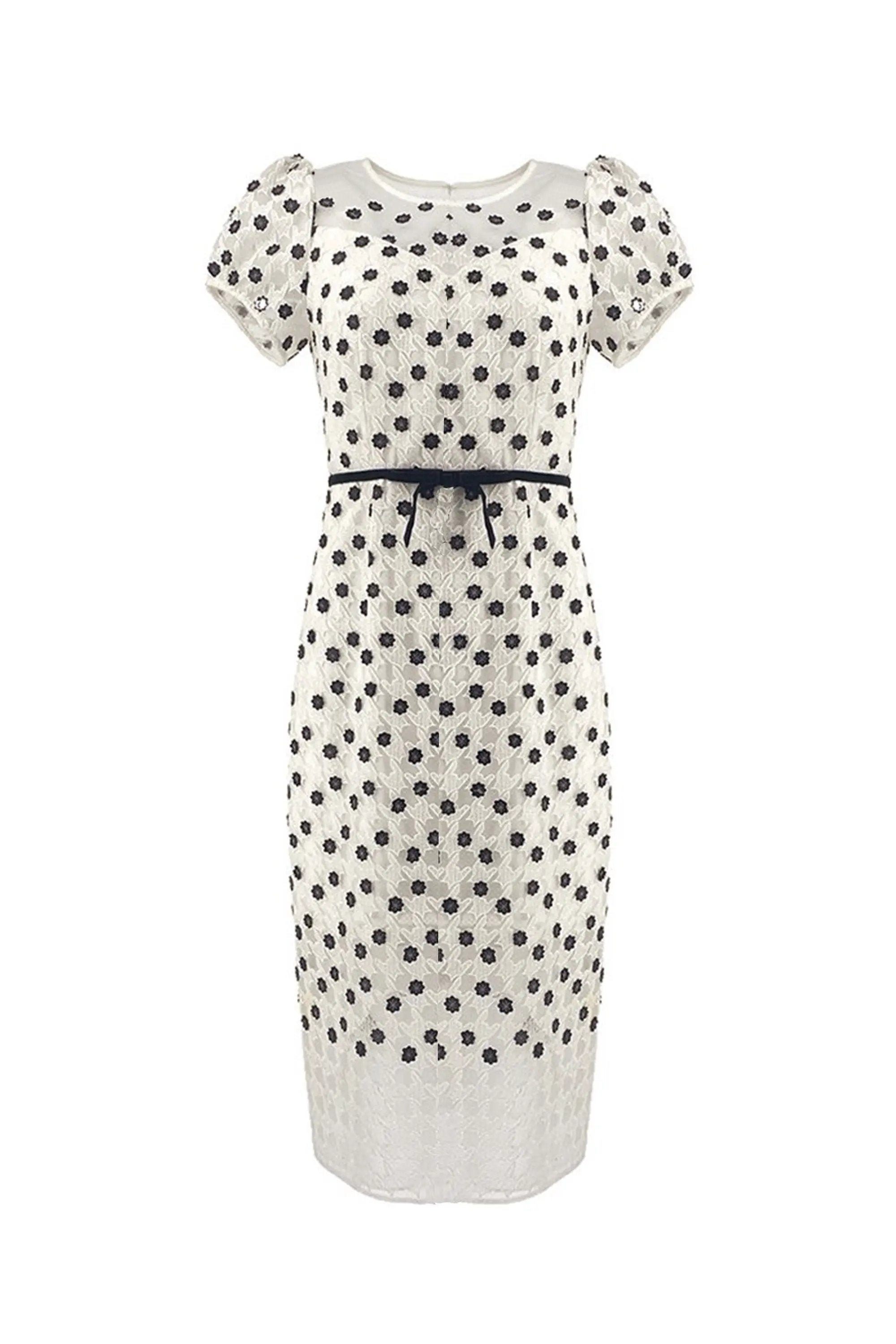 Vintage - inspired Polka Dot Midi Dress - Now Available ULA