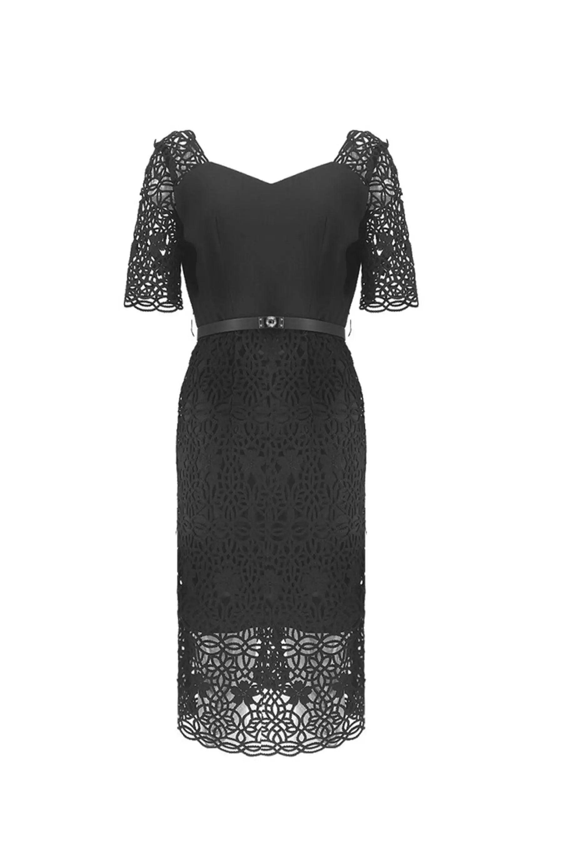 Classic Black Lace Midi Dress - Now Available ULA