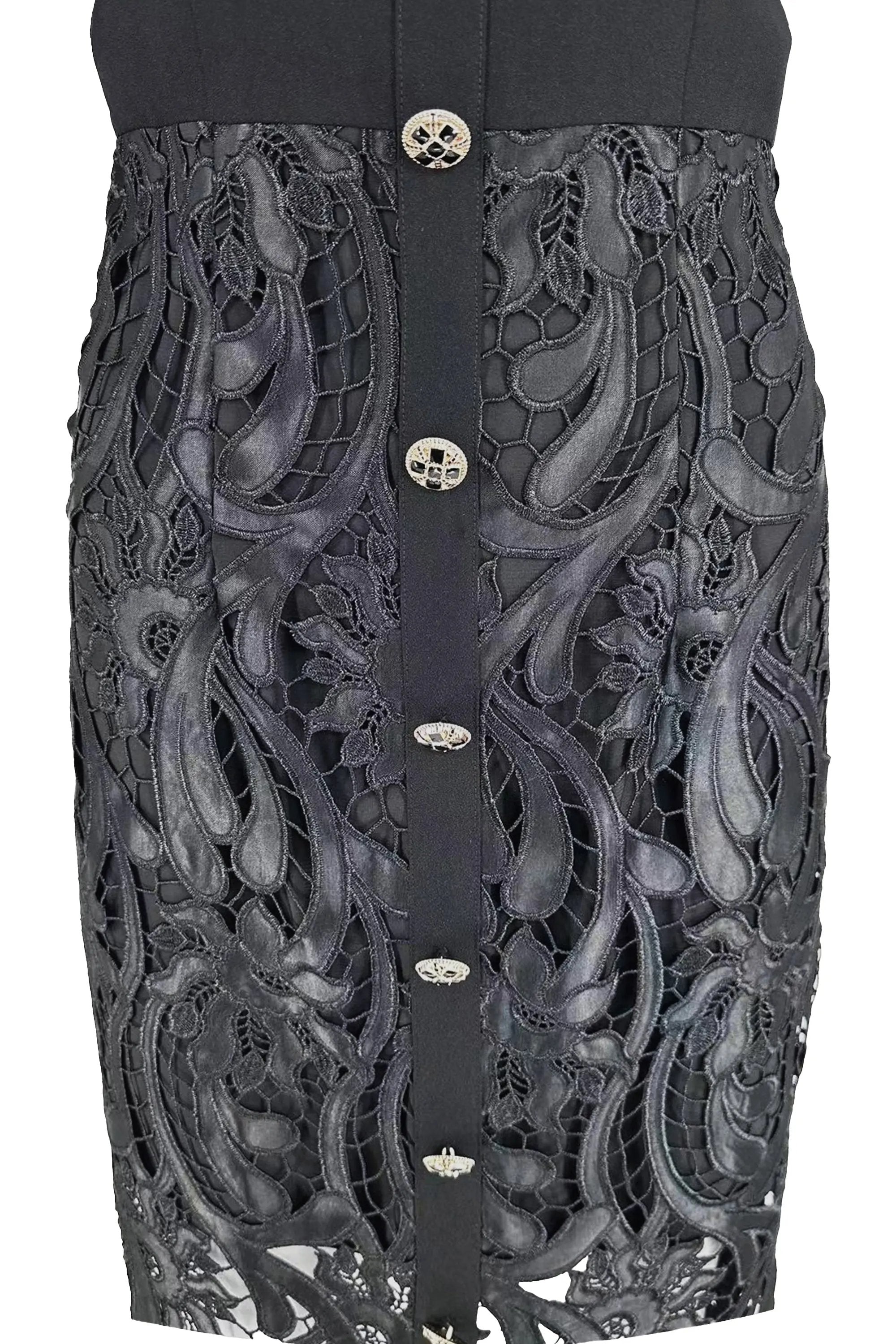 Glamorous Black Lace Midi Dress - New In Collection ULA