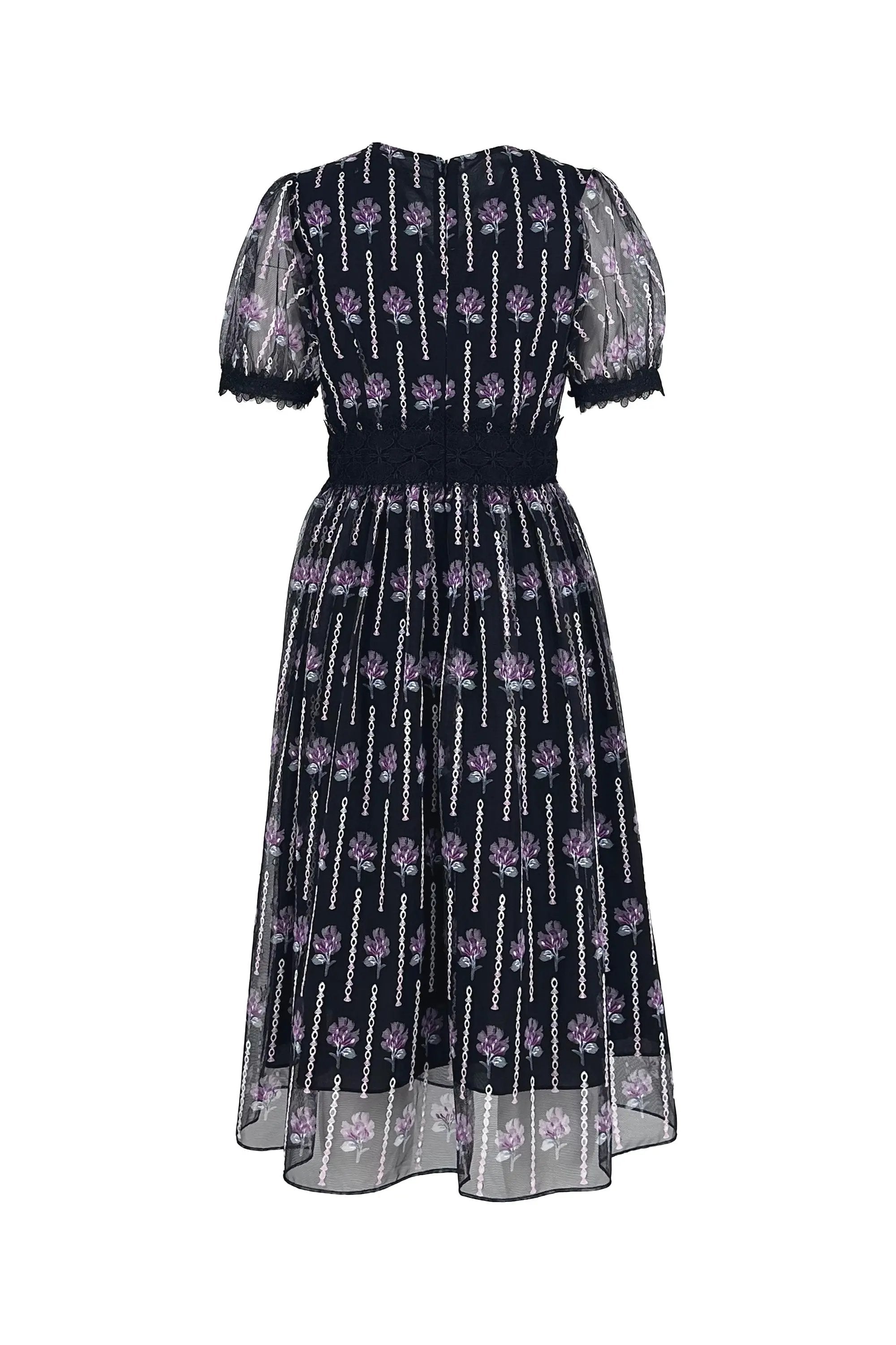 Romantic Floral - Print Mesh Dress - New Arrival ULA