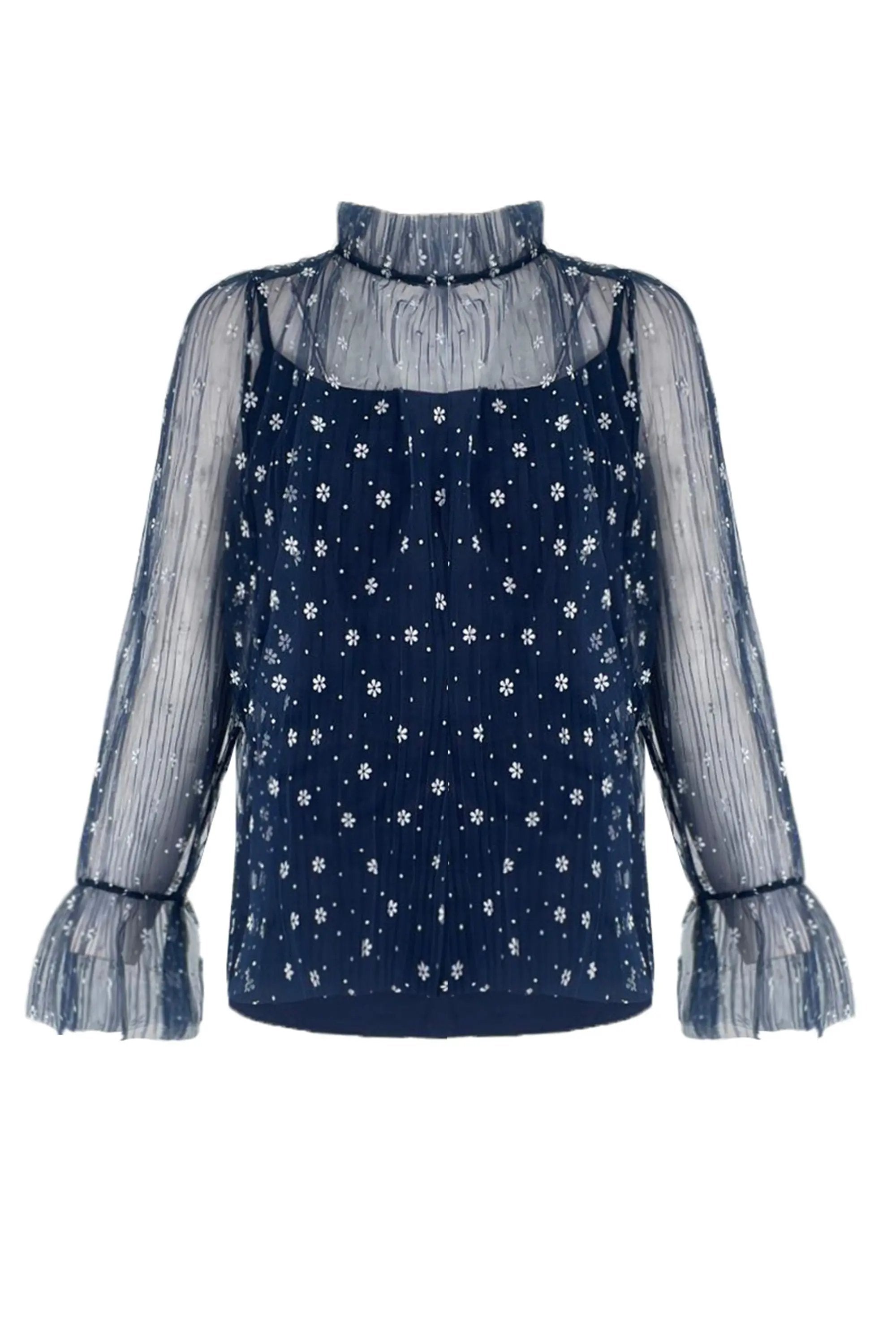 Acetate Cotton Knitted Striped Tank Top ULA