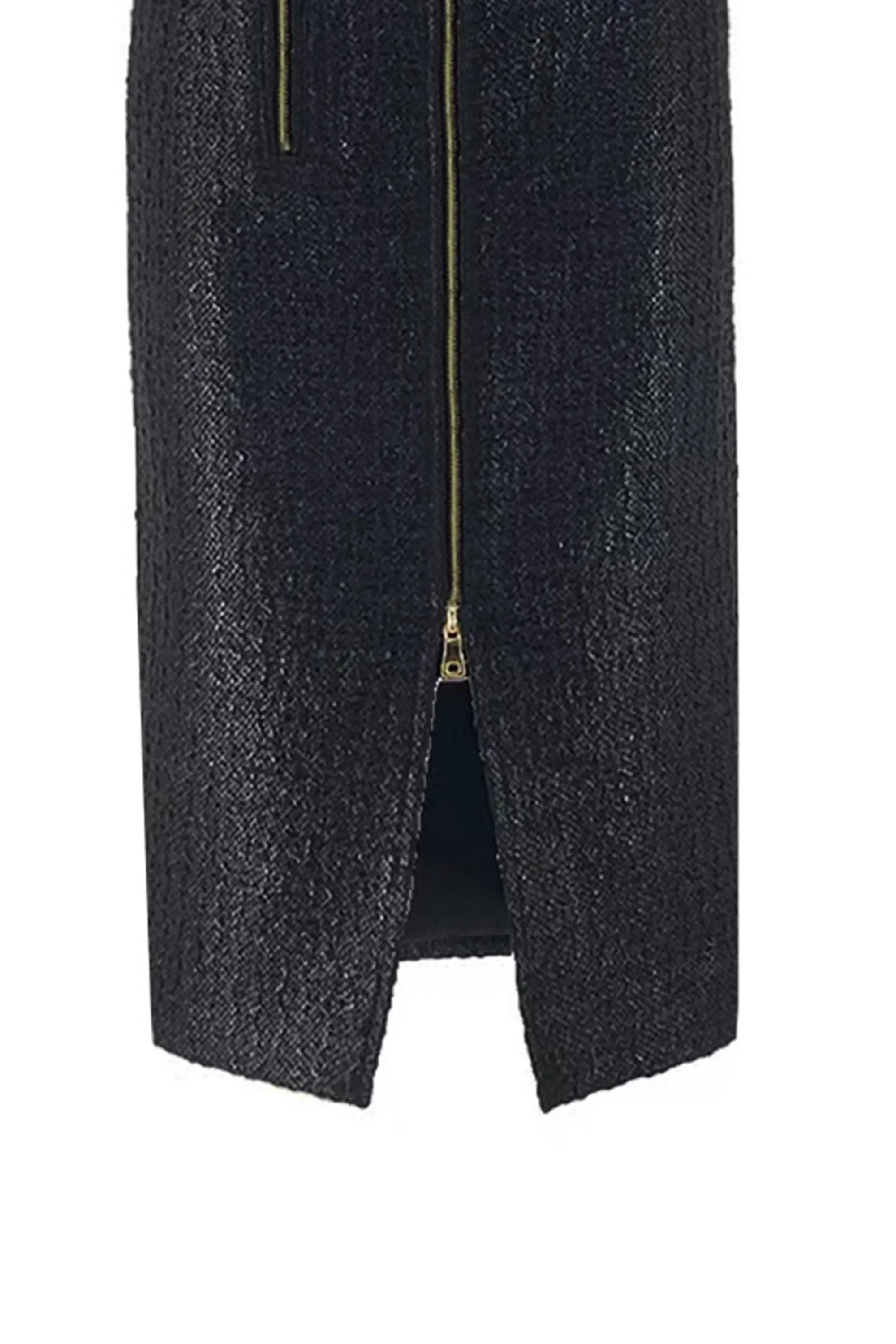 Women's Short Jacket A-Line Skirt Cool Zipper Set ULA