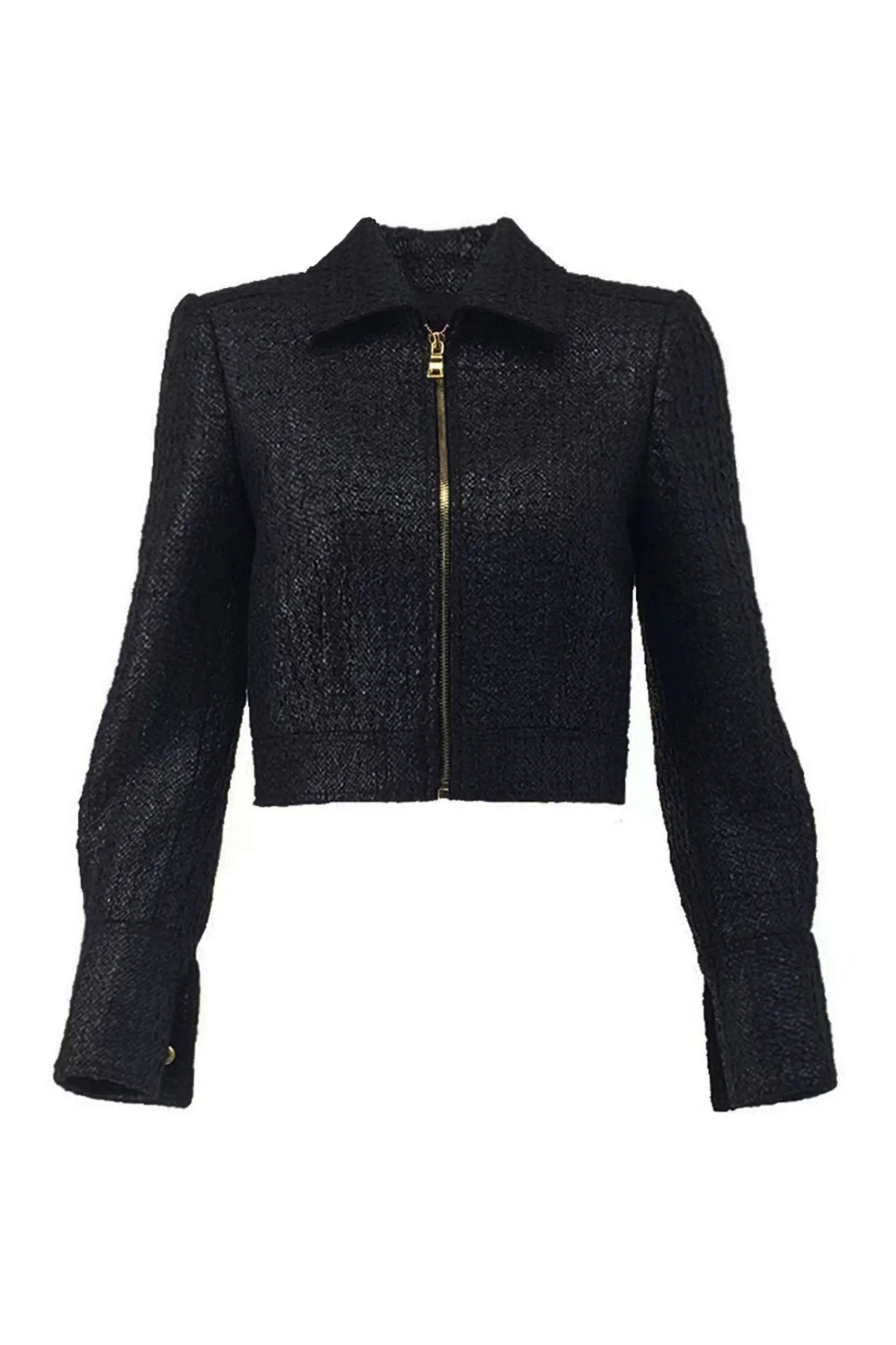 Women's Short Jacket A-Line Skirt Cool Zipper Set ULA