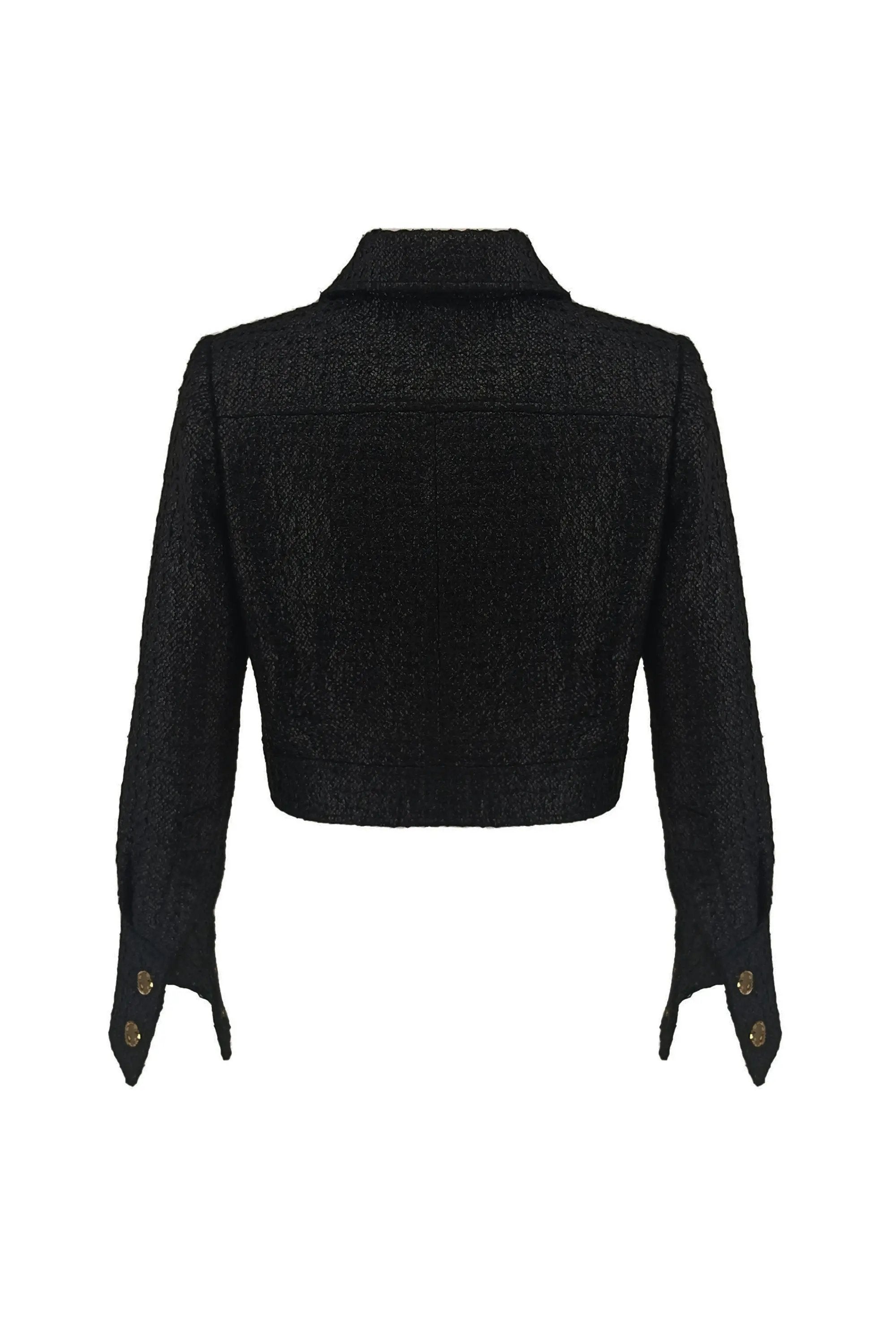 Women's Short Jacket A-Line Skirt Cool Zipper Set ULA