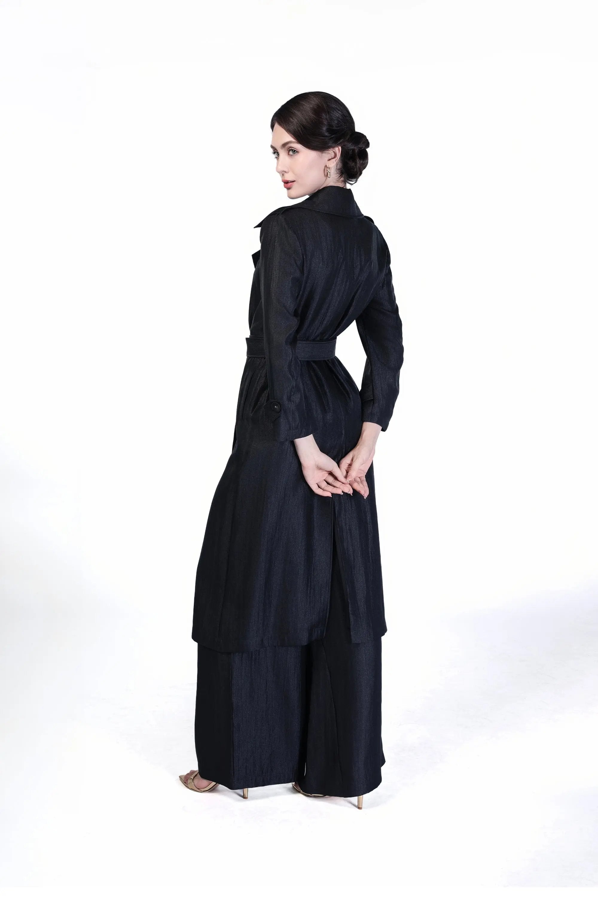 Trench Coat with Double-Breasted Buckles ULA