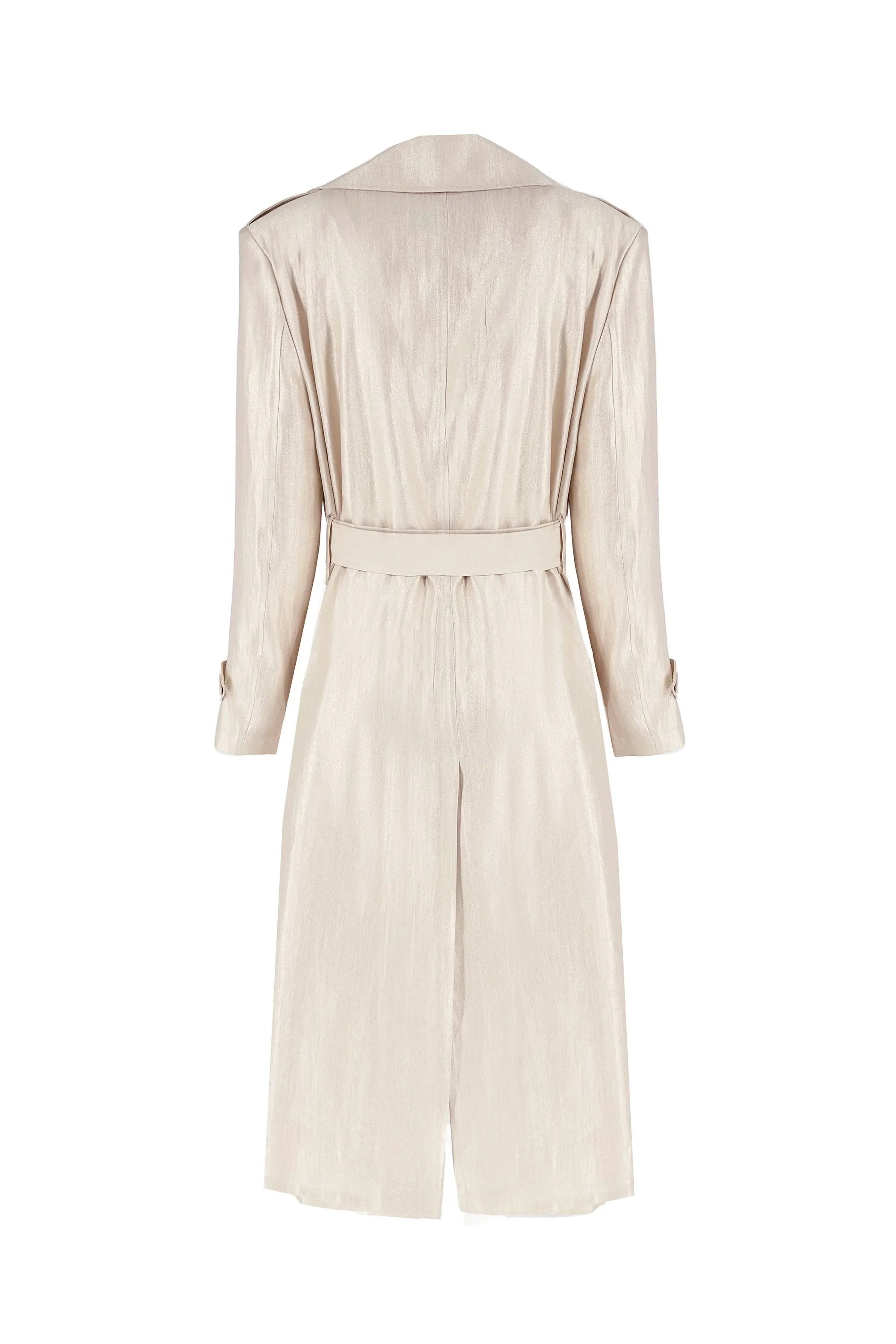 Trench Coat with Double-Breasted Buckles ULA