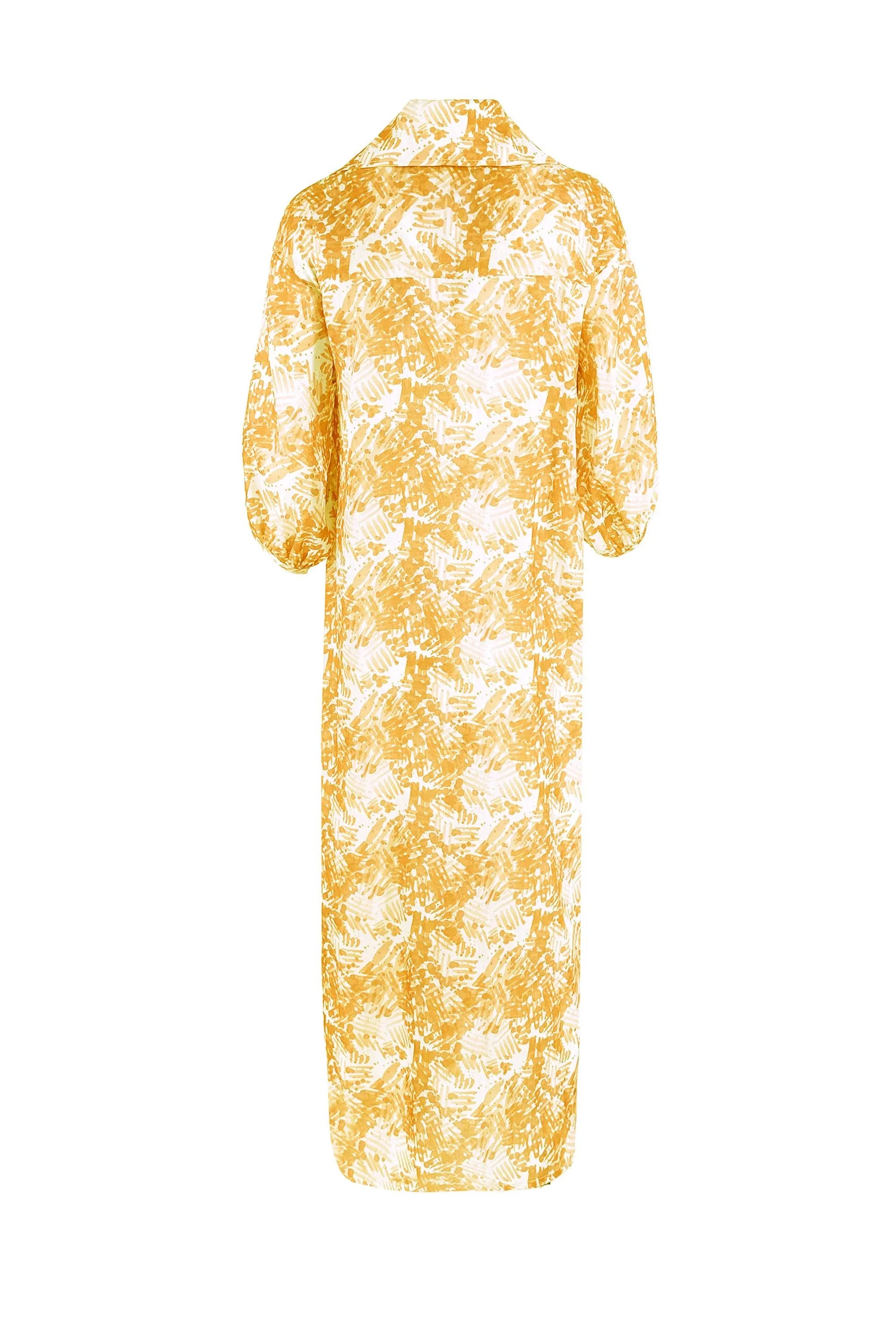 Women's Spring and Summer Stand Collar Belted Vibrant Elegant  Dress ULA