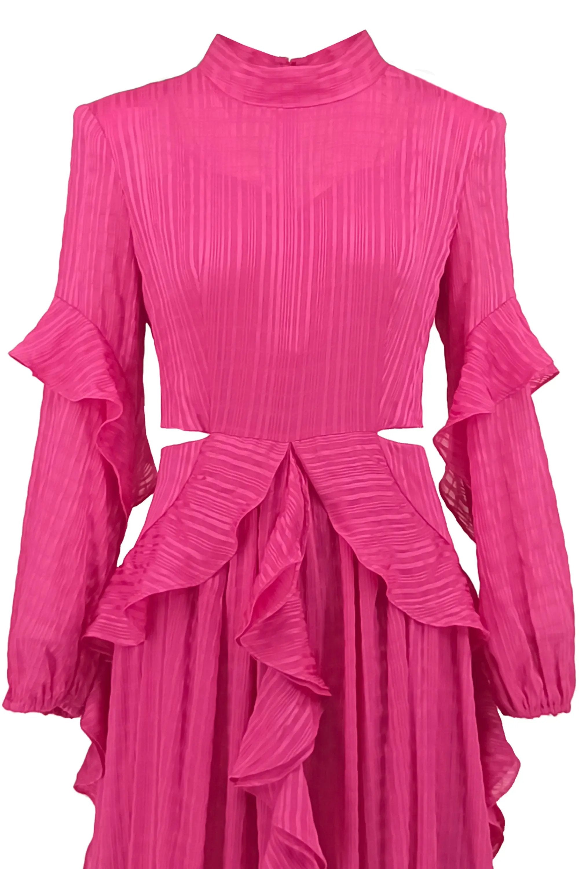 French Long-sleeved Pleated Waist-revealing Elegant Long Dress ULA