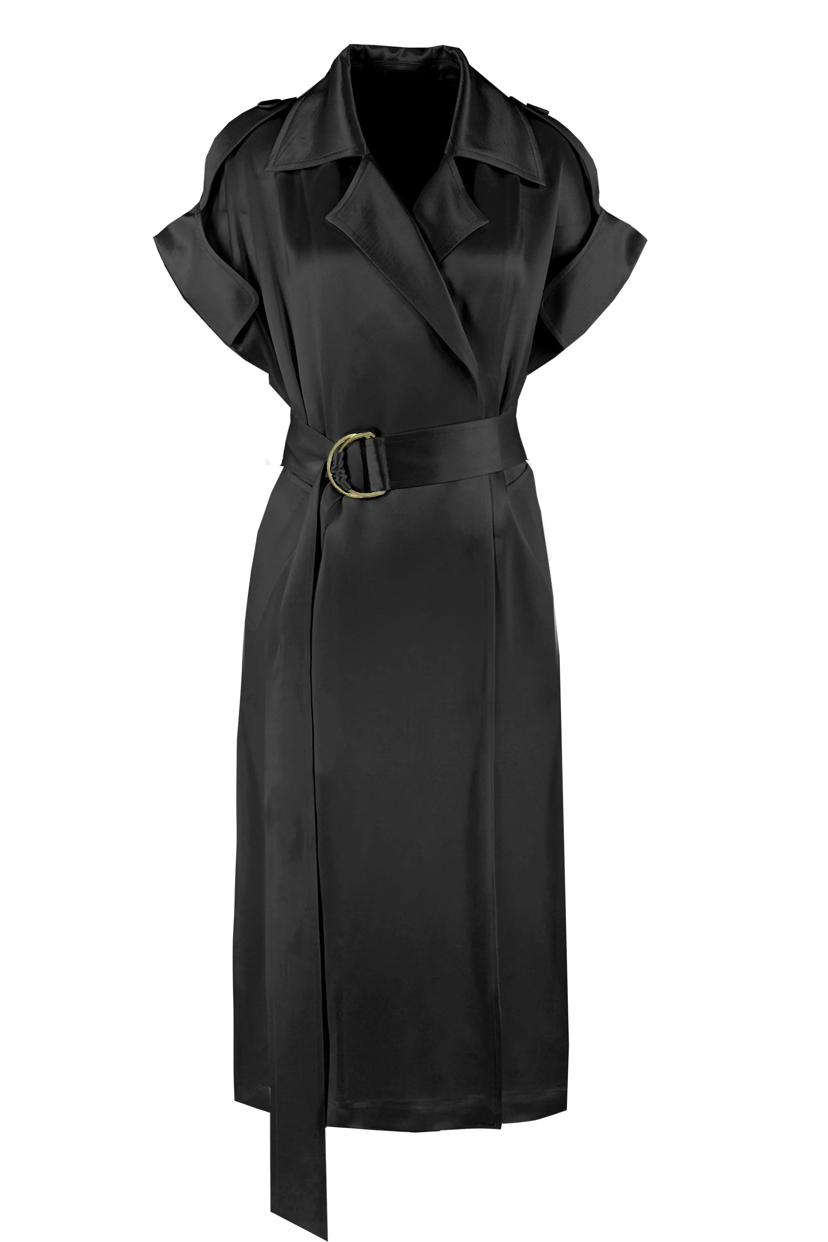 French high-end and elegant temperament, waistband pleated texture, shirt skirt, summer design sense, dress ULA