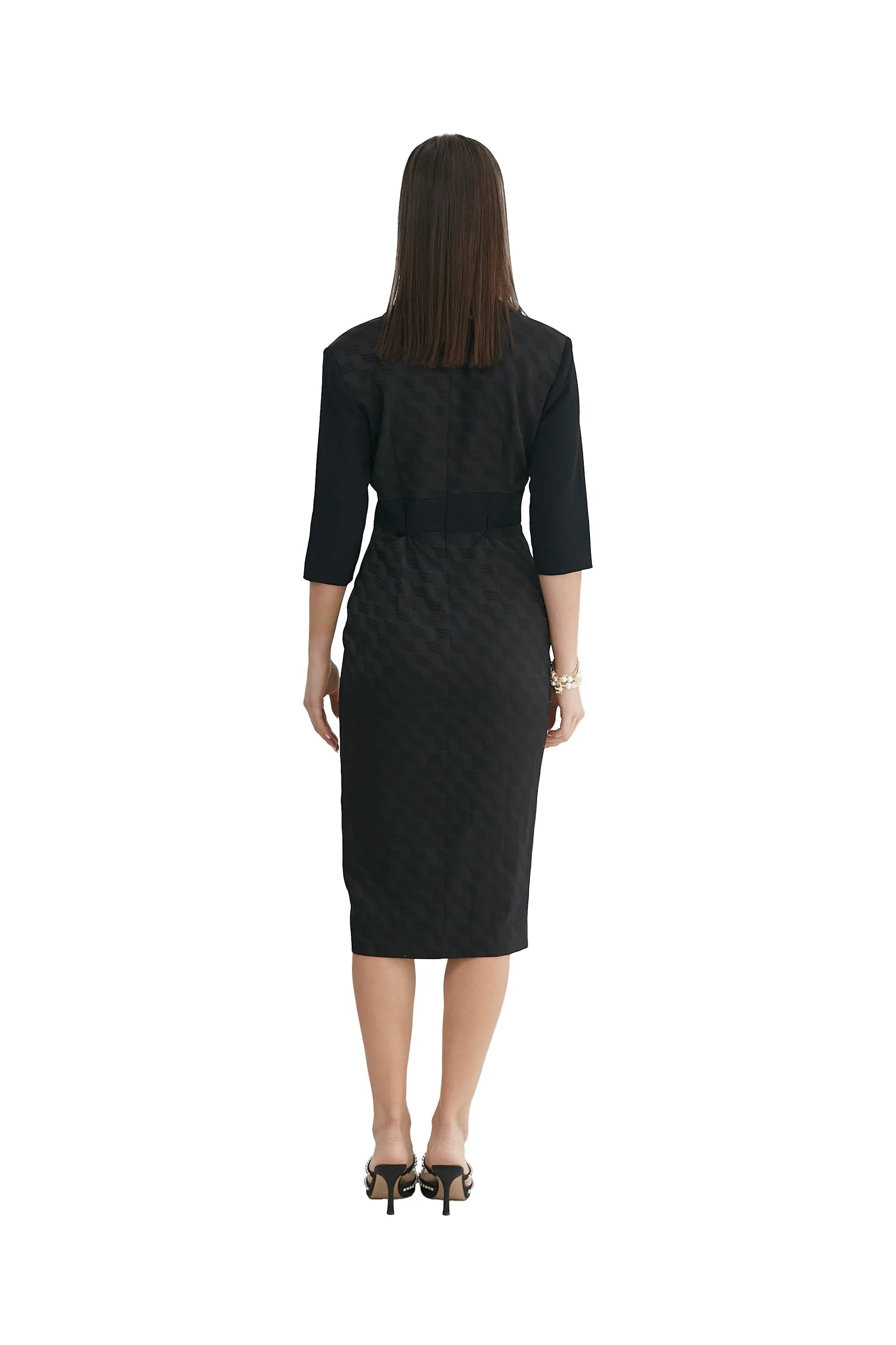 Women's Spring and Summer Sense of Advanced and Temperament V-neck Waist Dress ULA